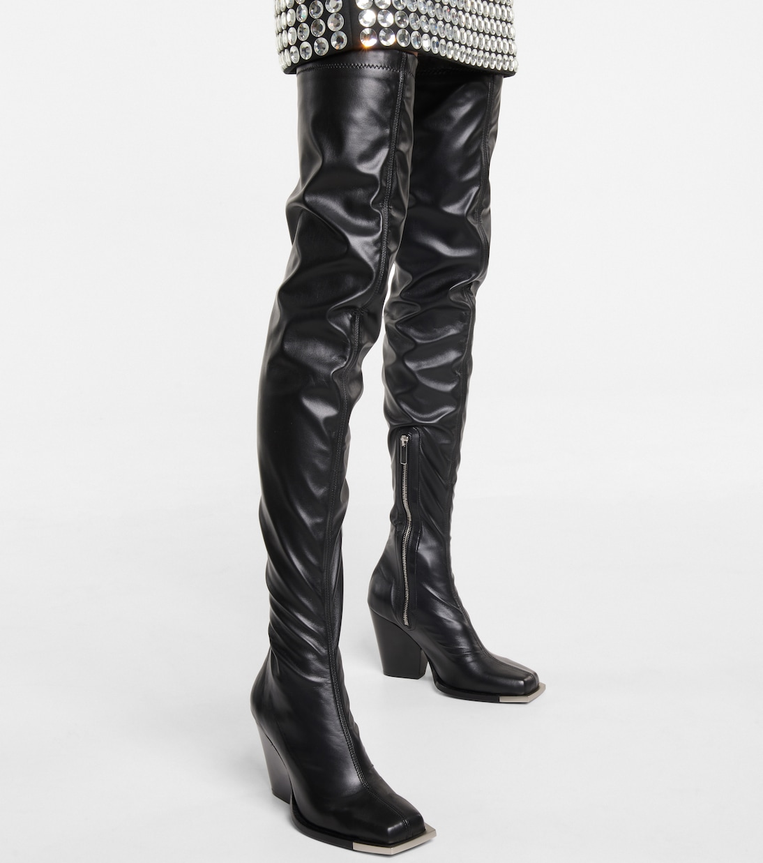 Faux leather over-the-knee boots | Peter Do
