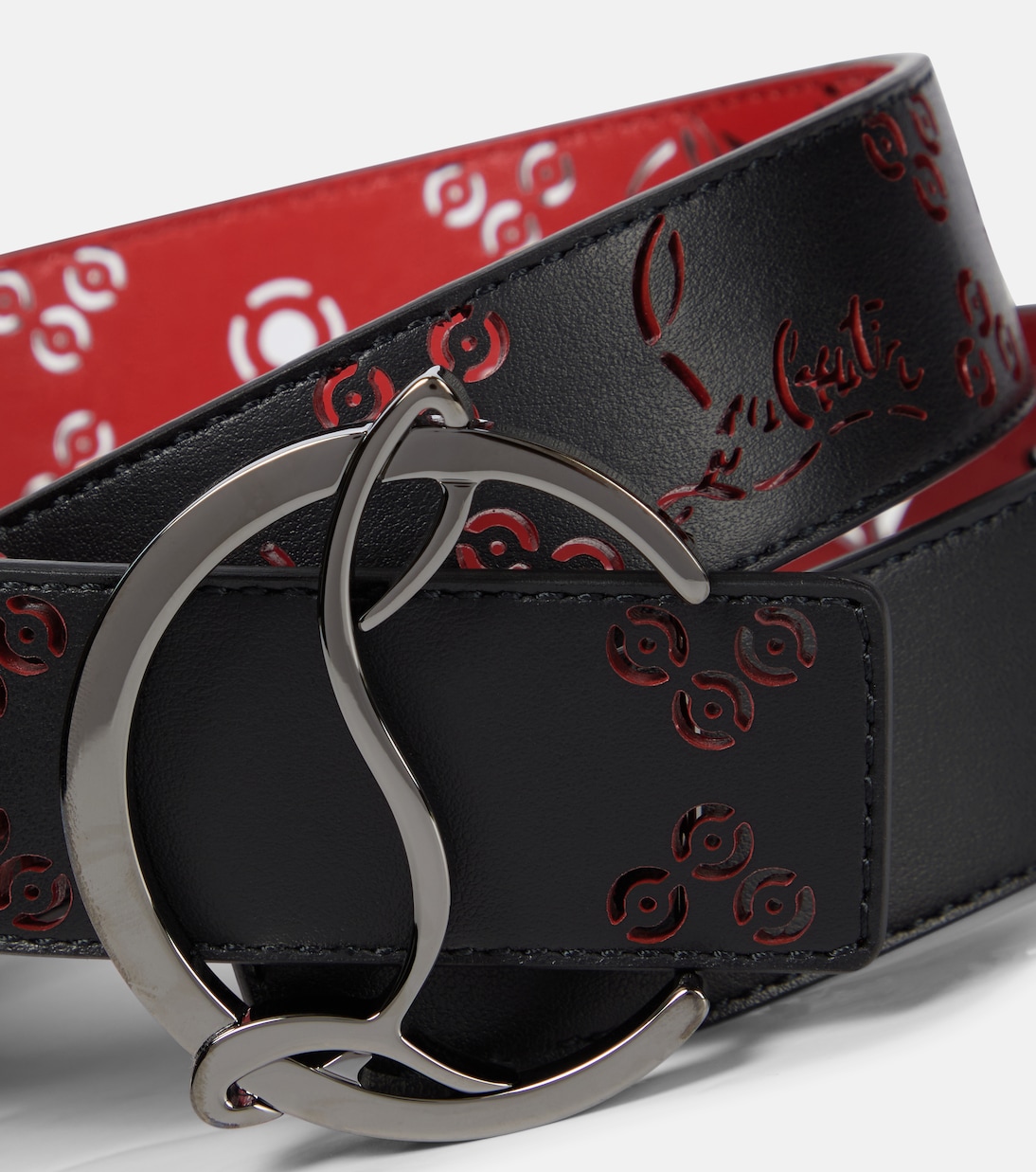 Lazer-cut leather belt | Christian Louboutin