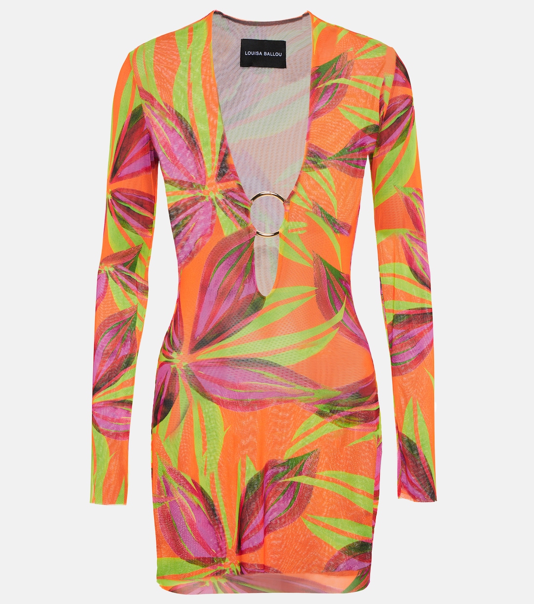 Helios printed mesh minidress | Louisa Ballou