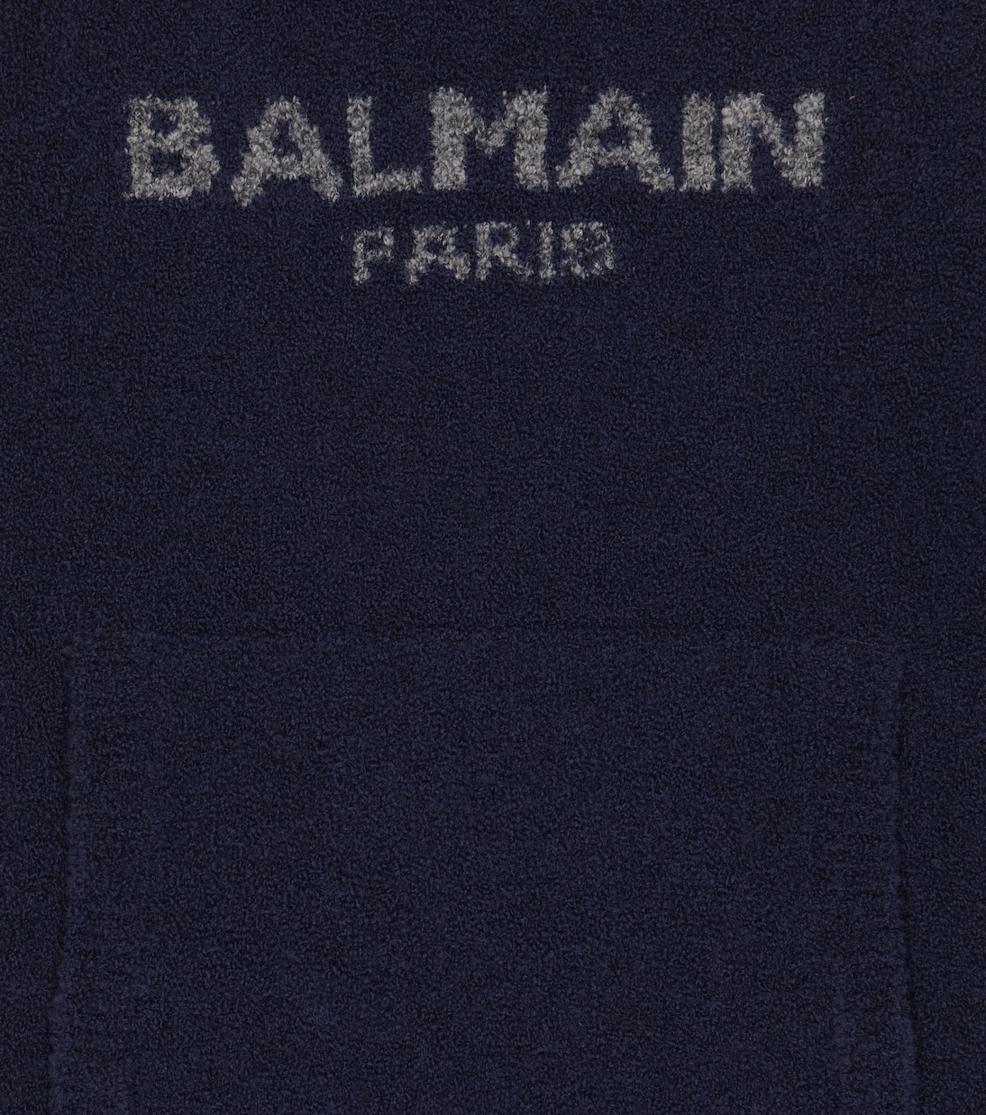 Logo wool-blend teddy hoodie | Balmain Kids