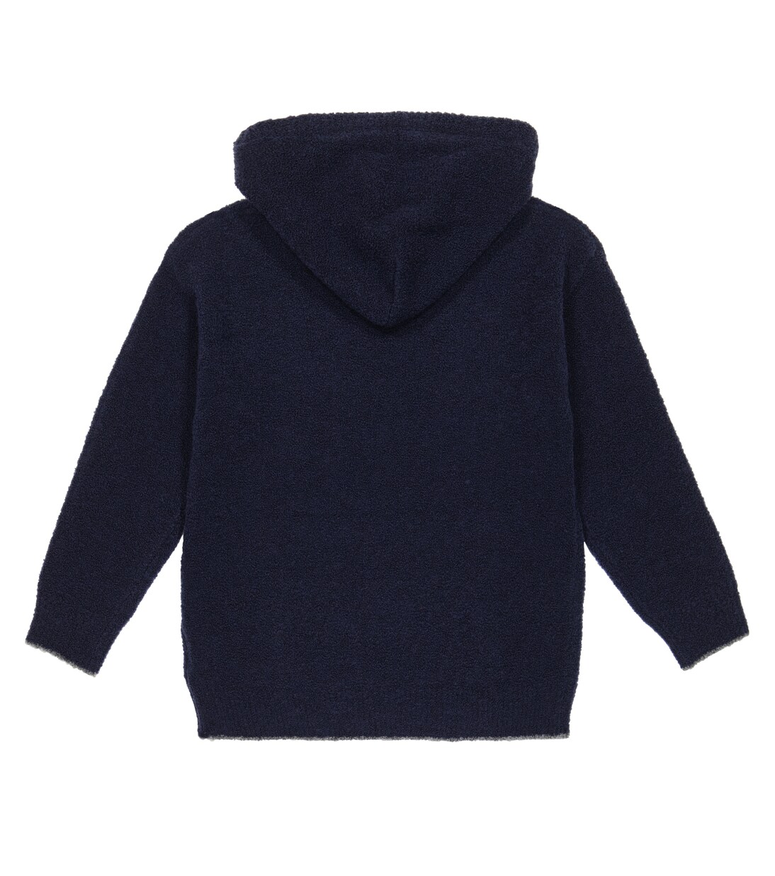 Logo wool-blend teddy hoodie | Balmain Kids