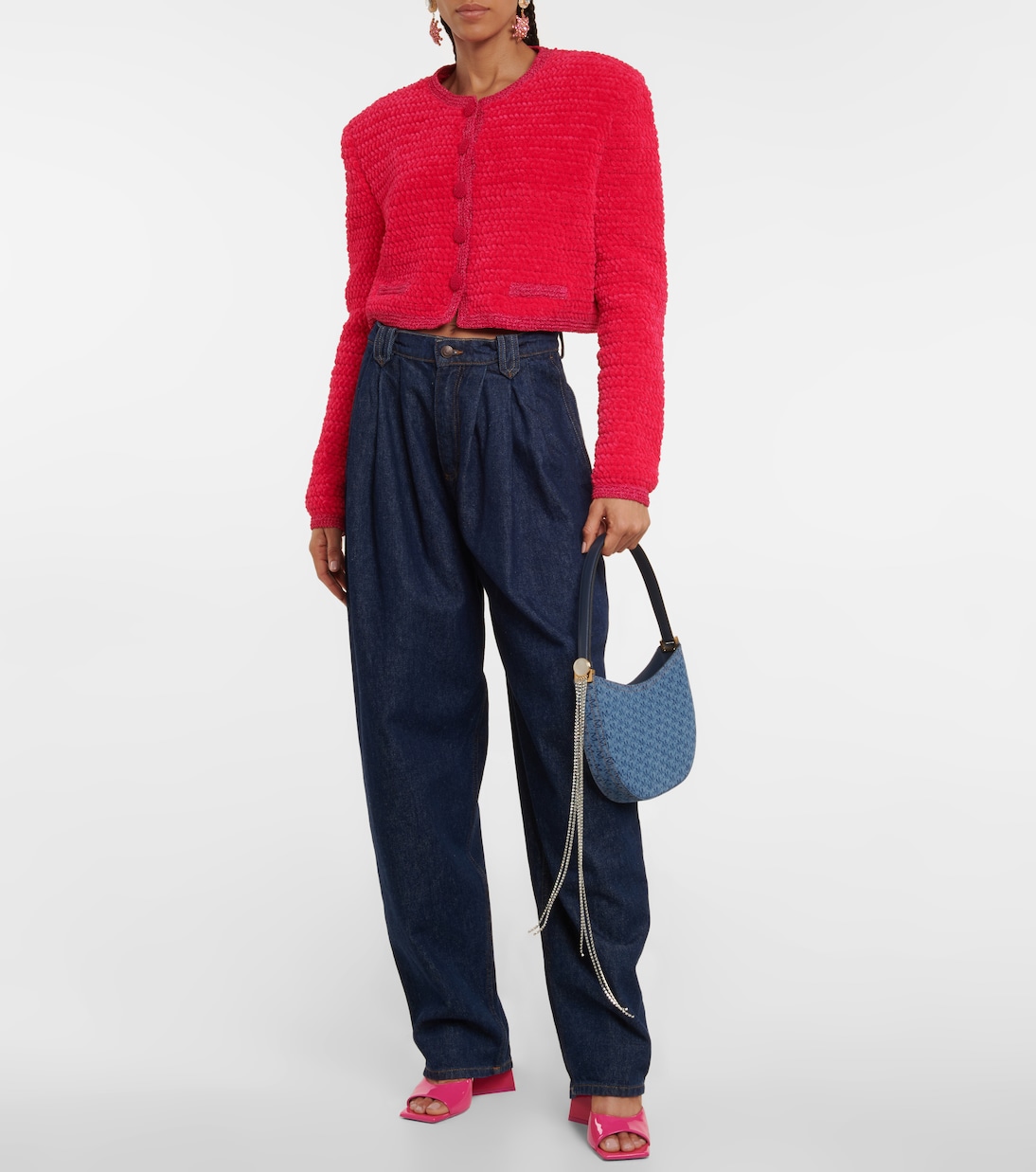 Vesna embellished denim shoulder bag | Magda Butrym