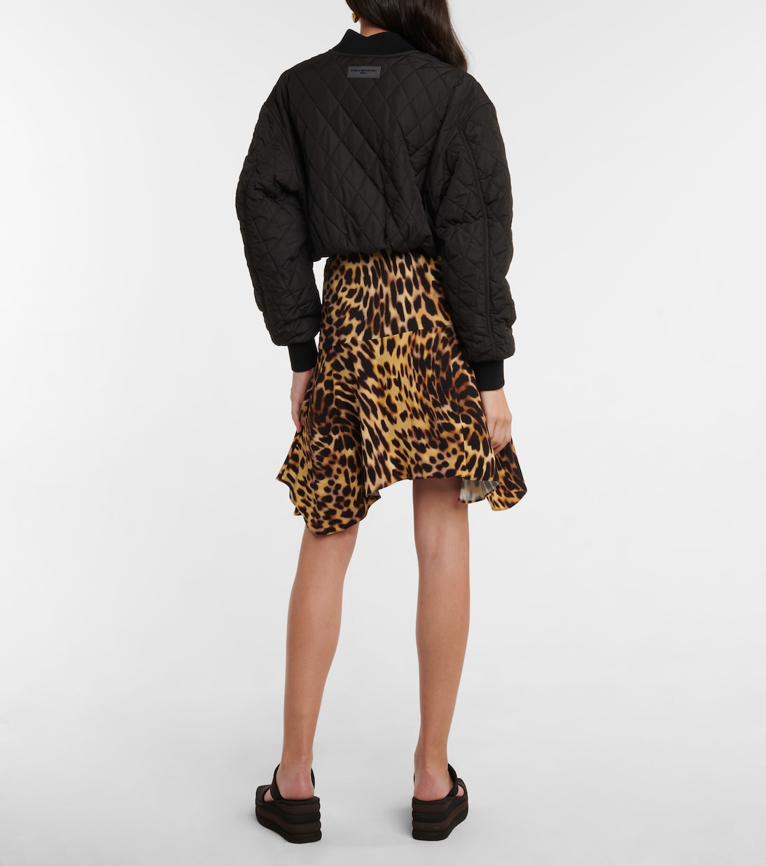 Mini-jupe à motif léopard | Stella McCartney