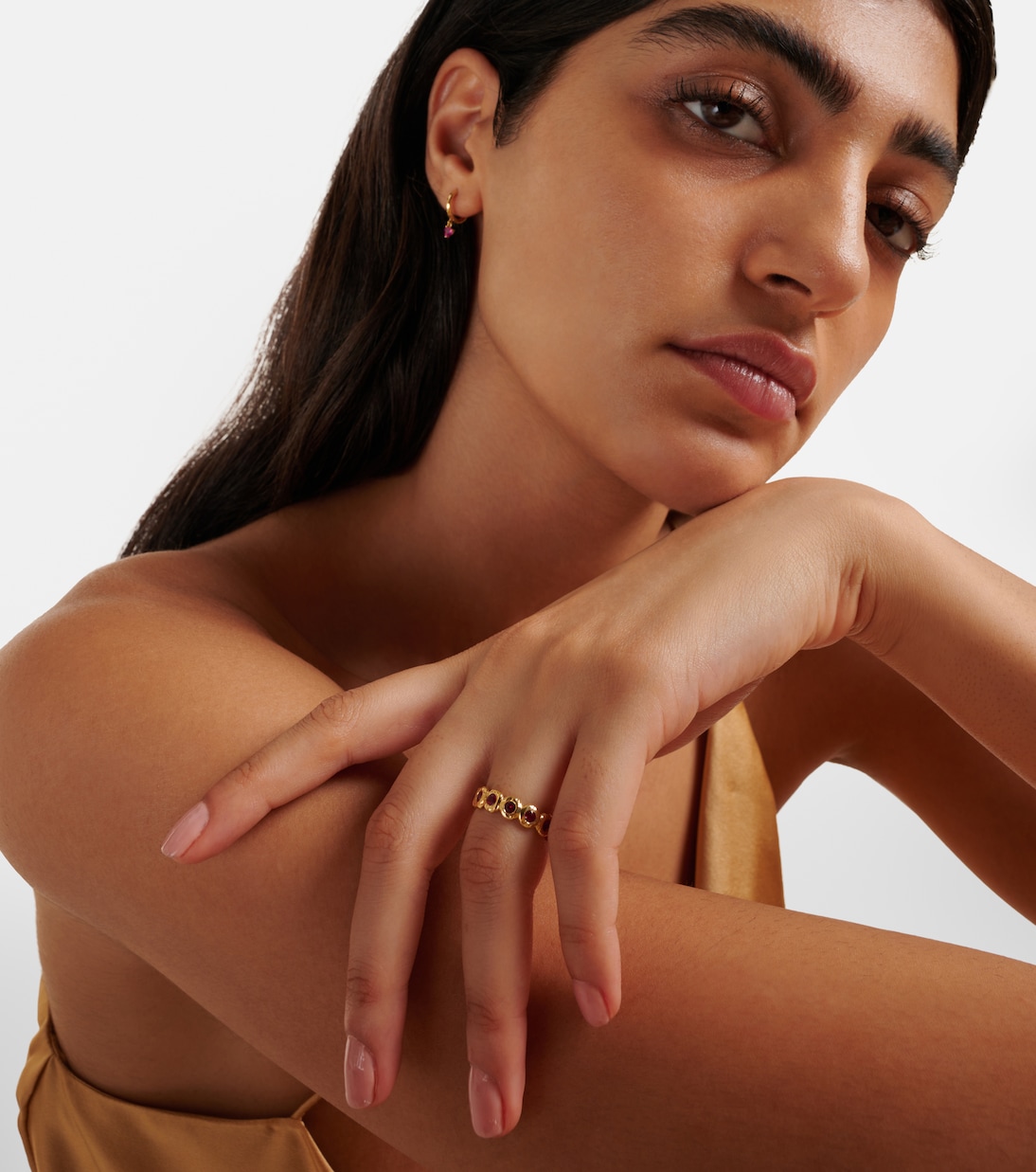 Bague d’éternité Nesting Gem en or 18 ct et rubis | Octavia Elizabeth