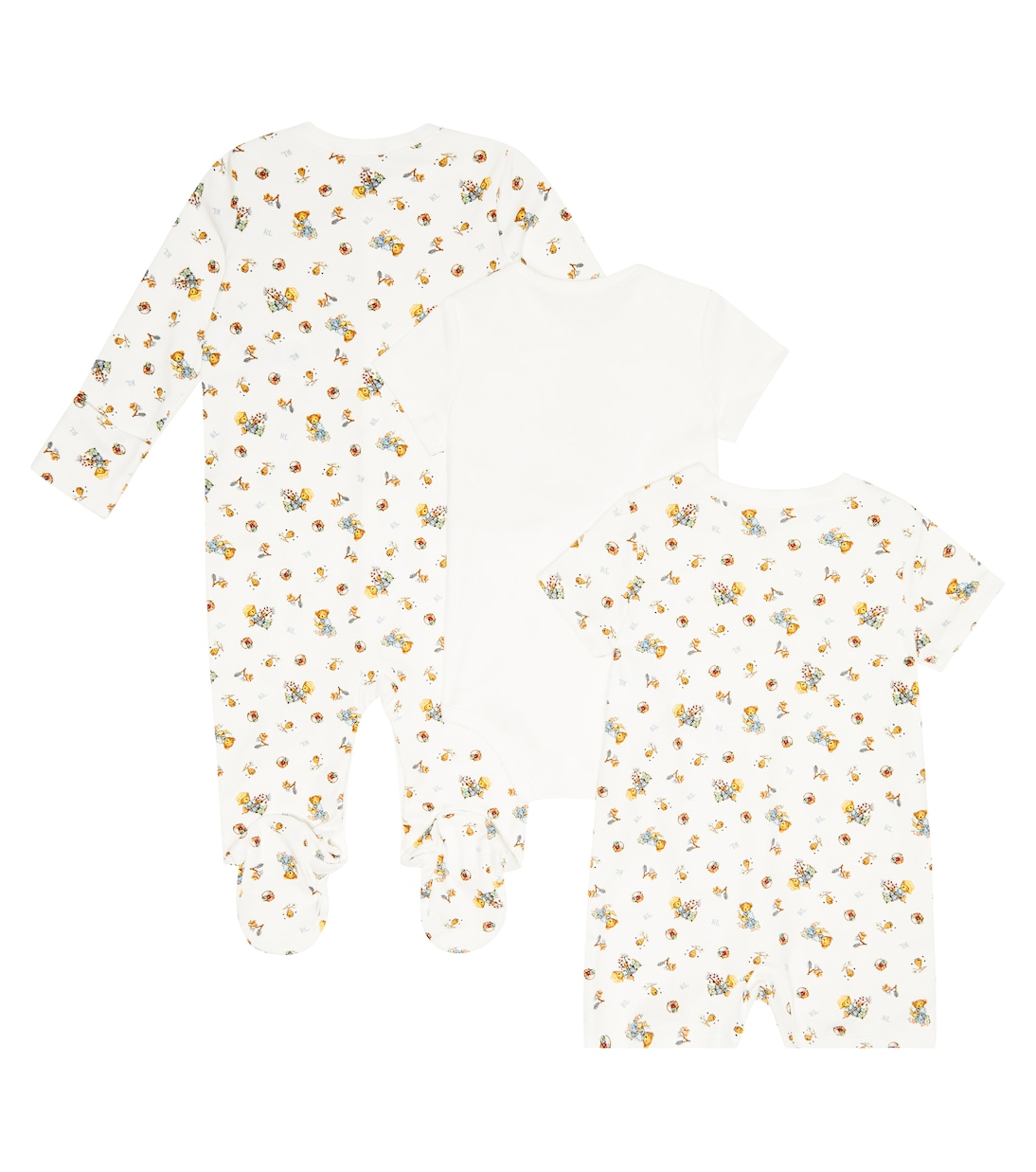 Baby Polo Bear playsuit, bib, and beanie set | Polo Ralph Lauren Kids