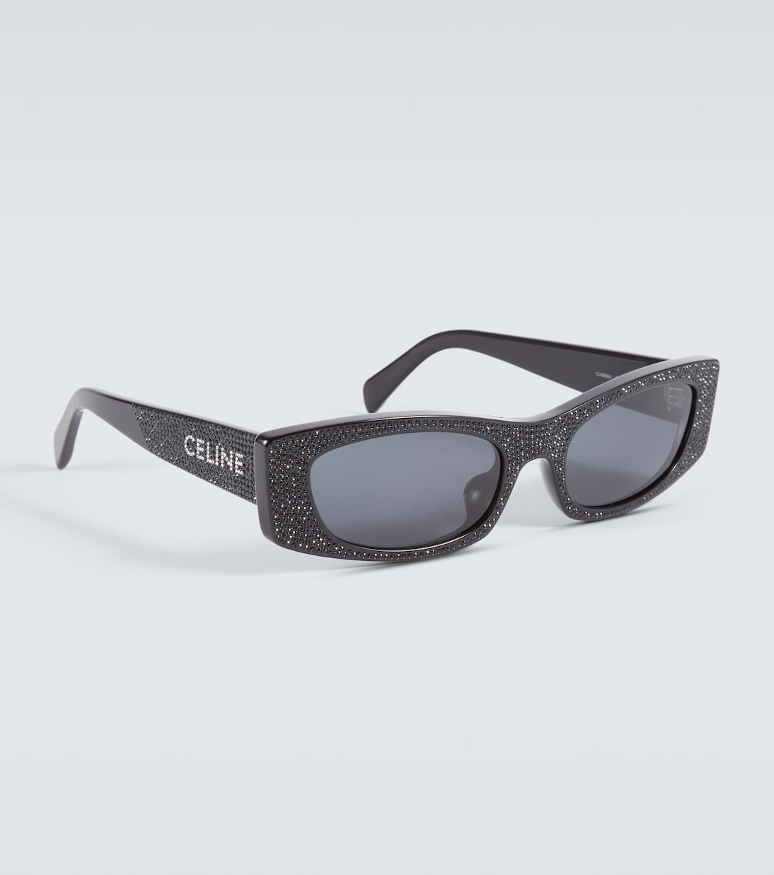 Crystal-embellished rectangular sunglasses | Celine Eyewear