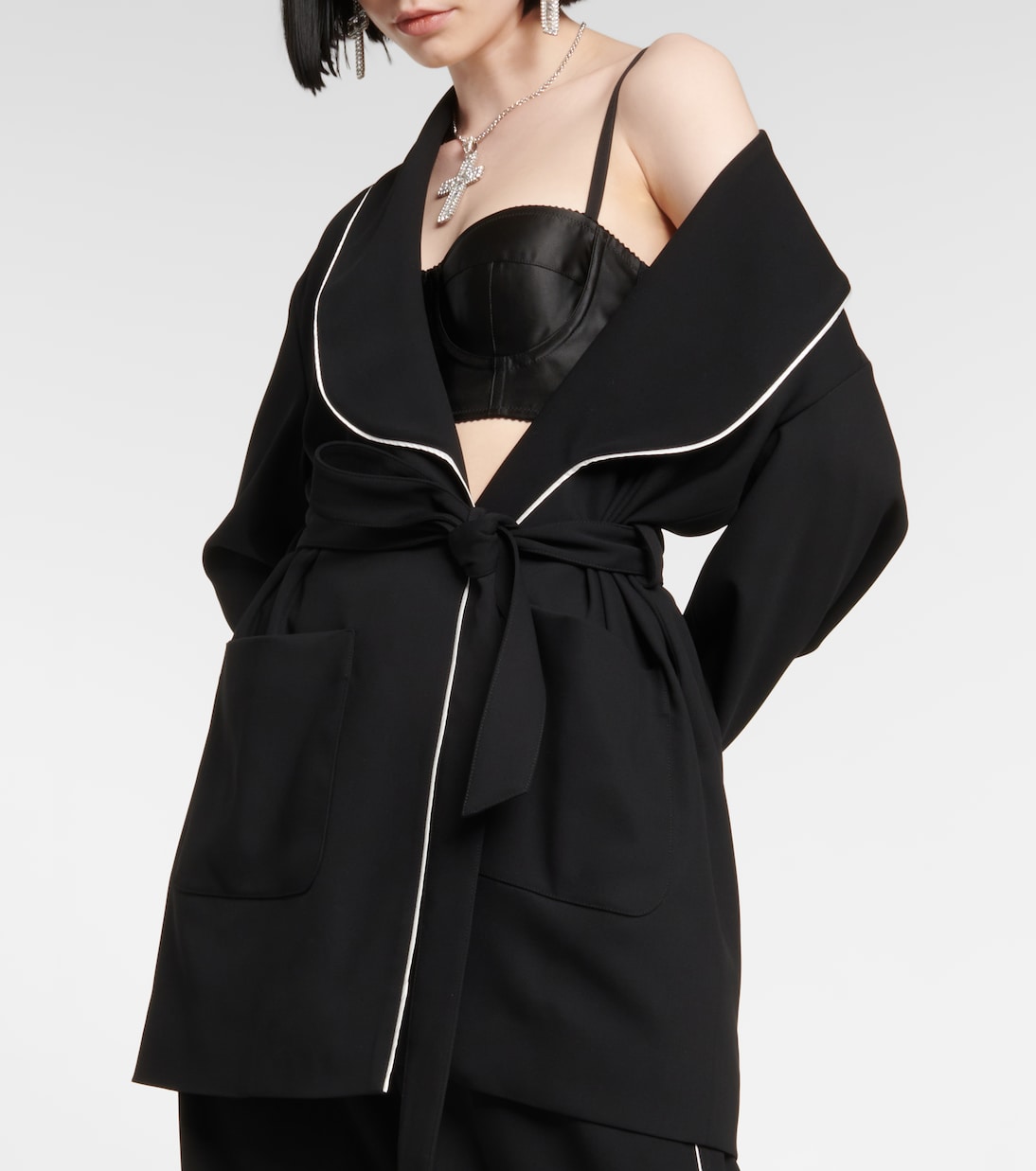 x Kim chaqueta de pijama en mezcla de lana | Dolce&Gabbana