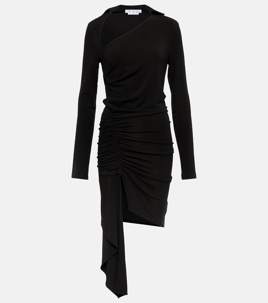 Asymmetric crêpe minidress | Off-White