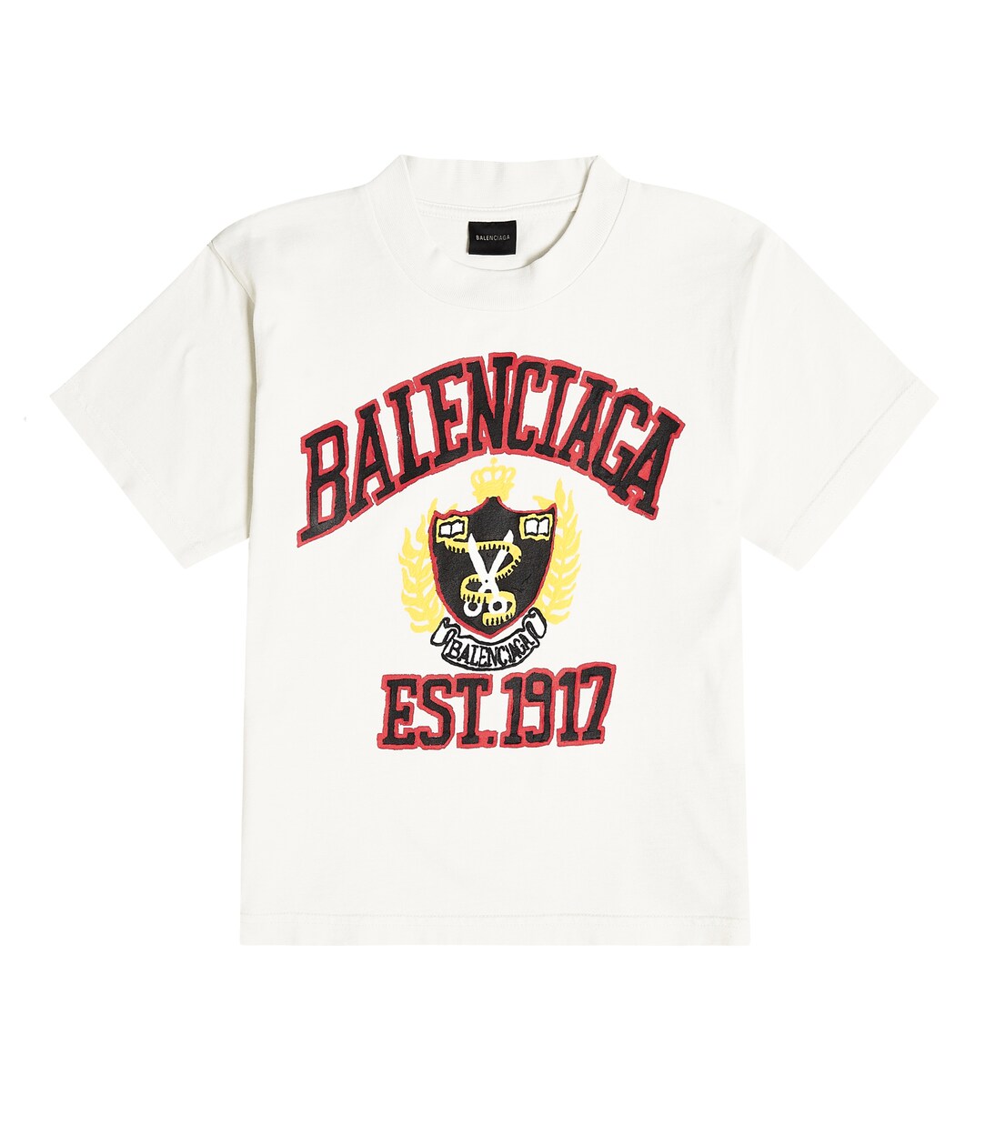 Printed cotton jersey T-shirt in multicoloured - Balenciaga Kids 