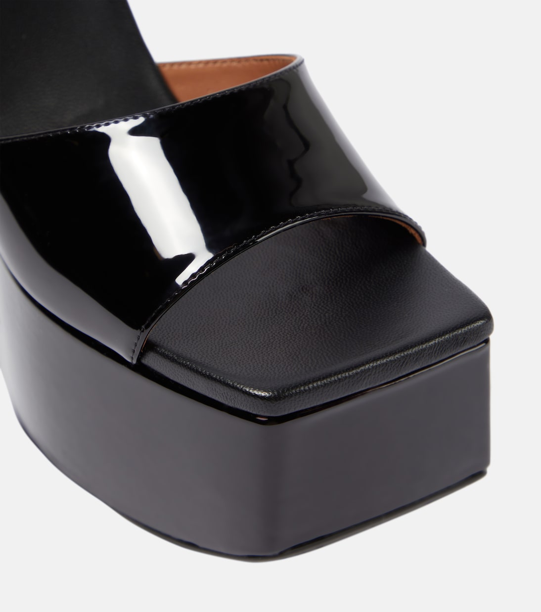 Patent leather platform wedge mules | Alaïa