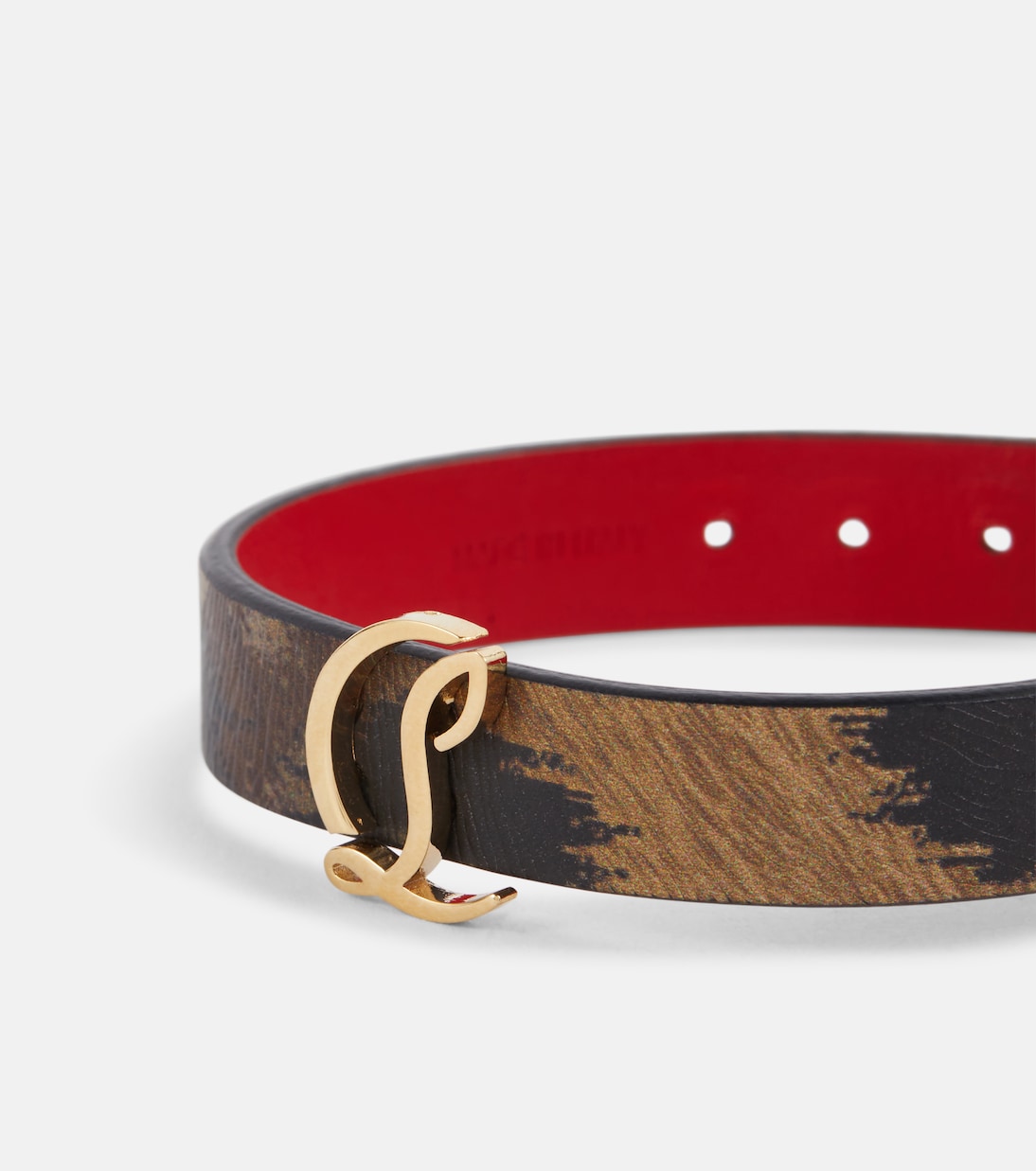 Bracciale in pelle stampa animale CHRISTIAN LOUBOUTIN CL per giovani trendy