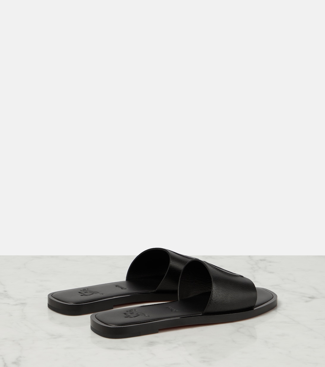 Mules CL en cuir embossé | Christian Louboutin