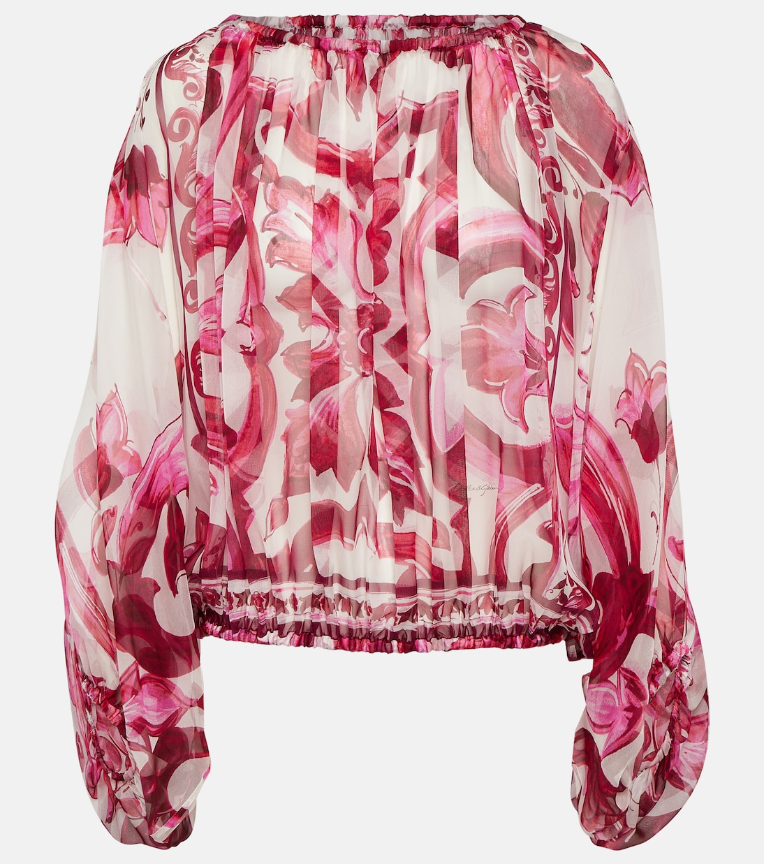 Blouse imprimée en chiffon de soie | Dolce&Gabbana