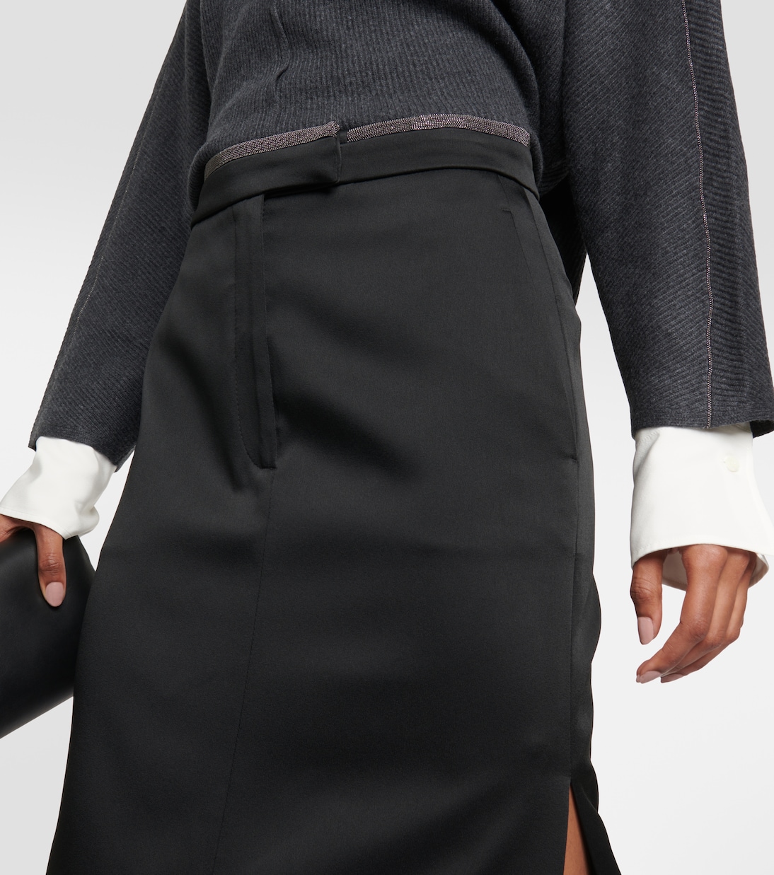 Falda larga de tiro alto | Brunello Cucinelli