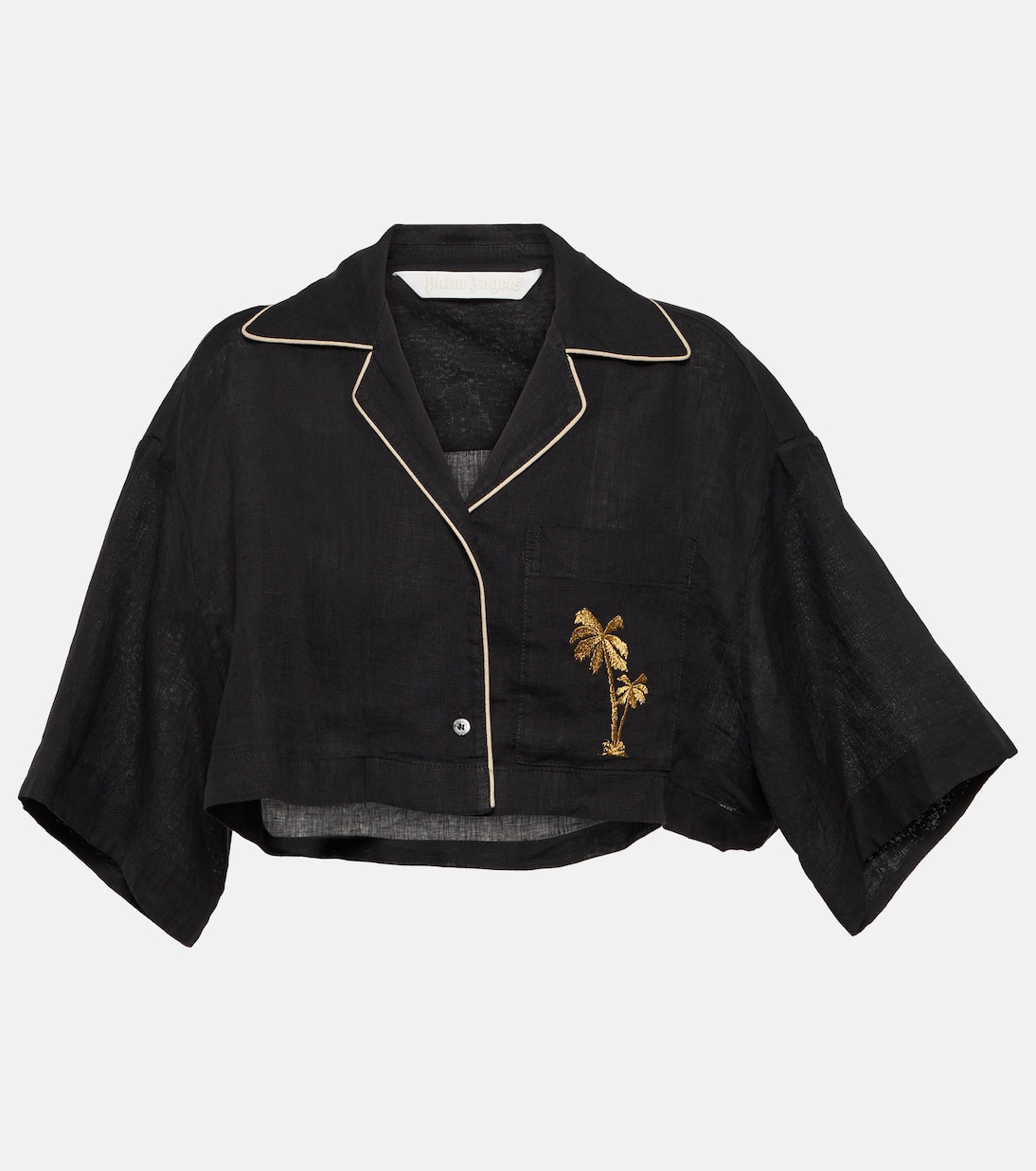 Besticktes Hemd aus Leinen | Palm Angels