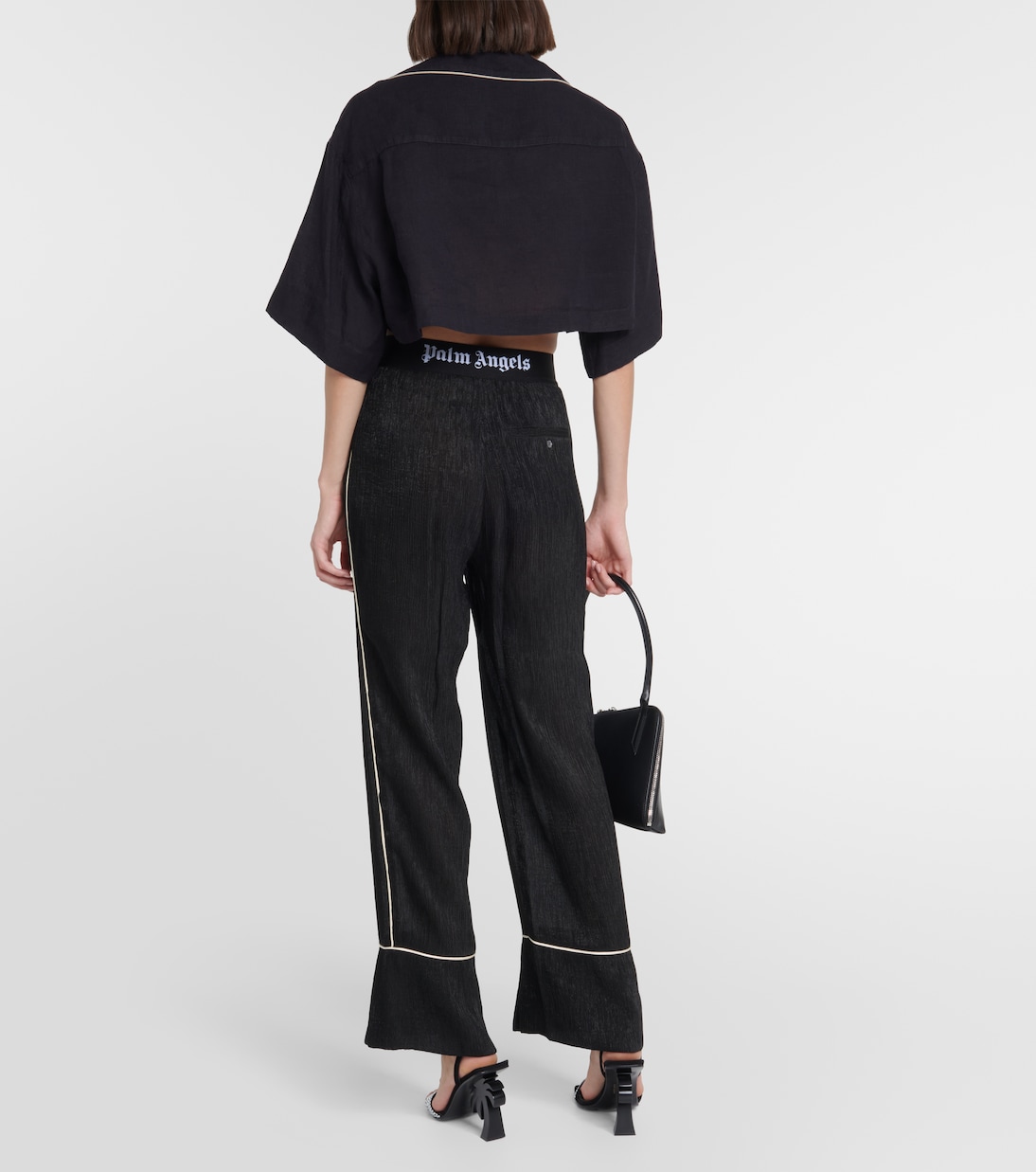 Besticktes Hemd aus Leinen | Palm Angels