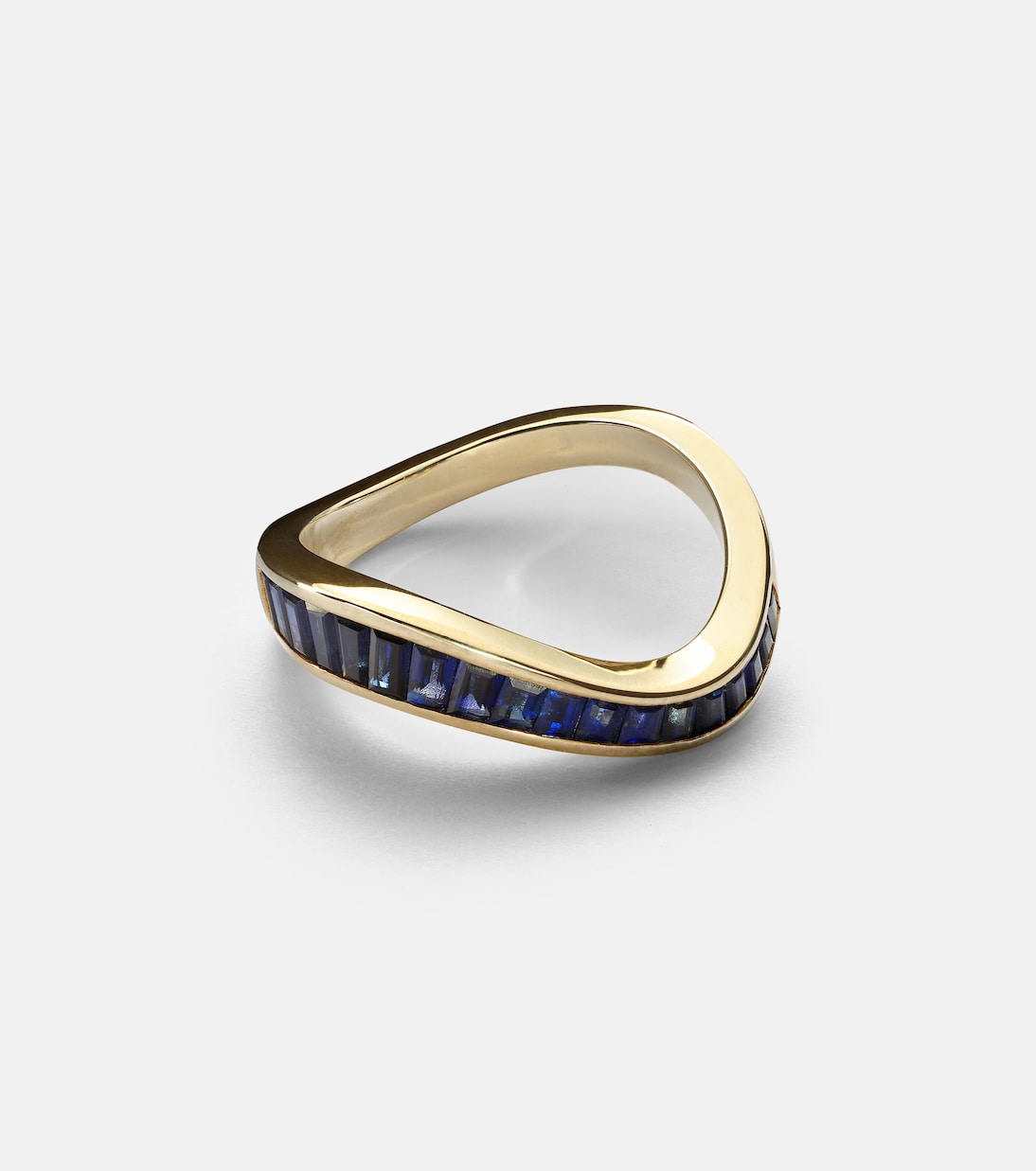 Bague Wave en or 9 ct et saphirs | Rainbow K