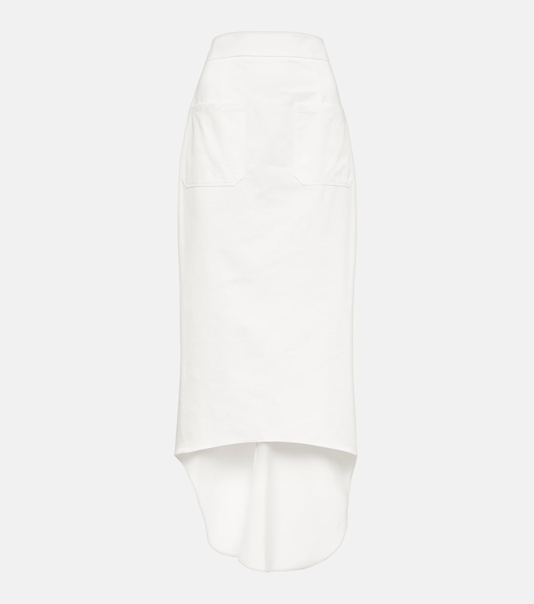 Falda midi de algodón asimétrica | Prada
