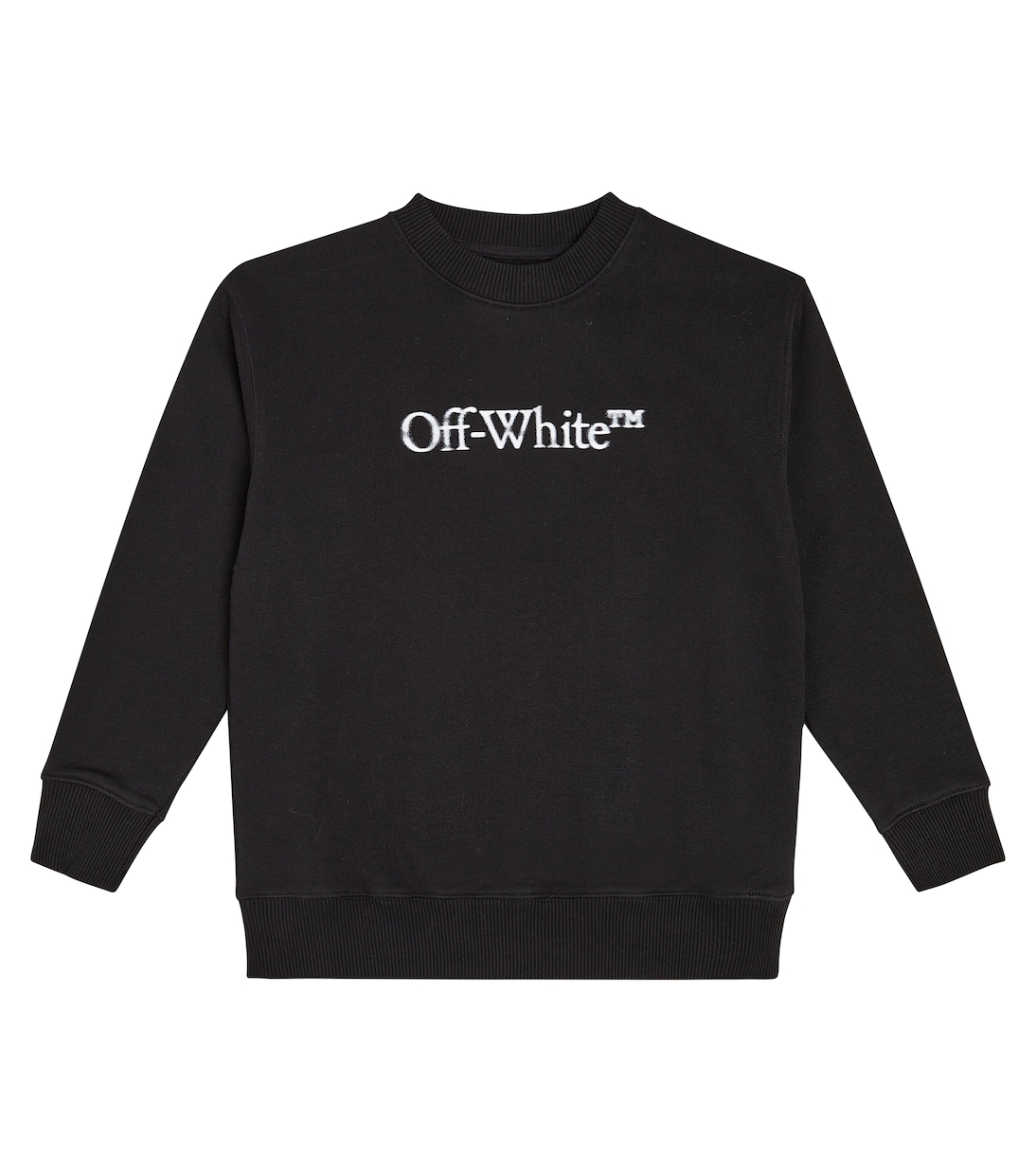 Felpa in jersey di cotone con logo in Nero Off White Kids Mytheresa