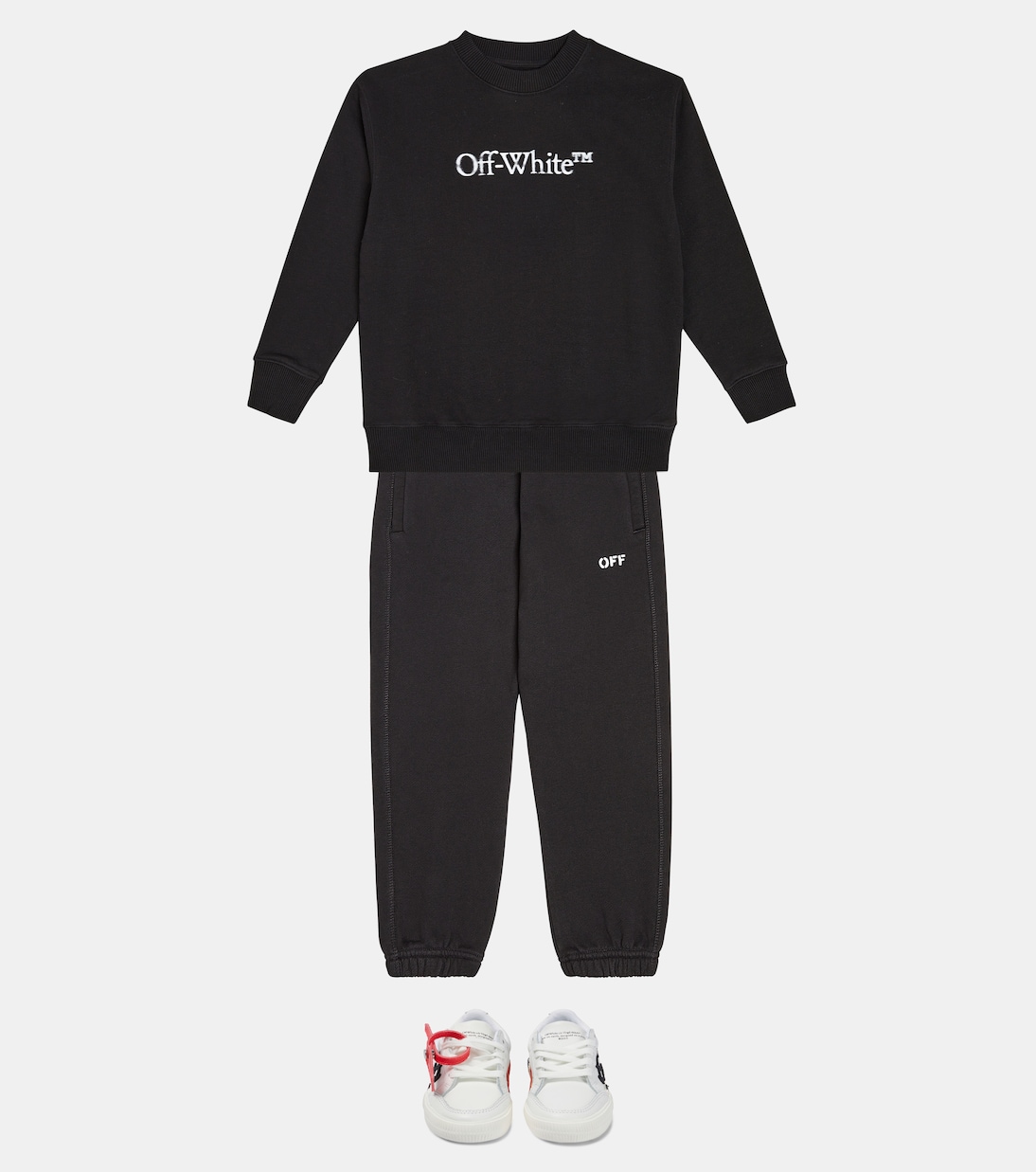 Felpa in jersey di cotone con logo | Off-White Kids