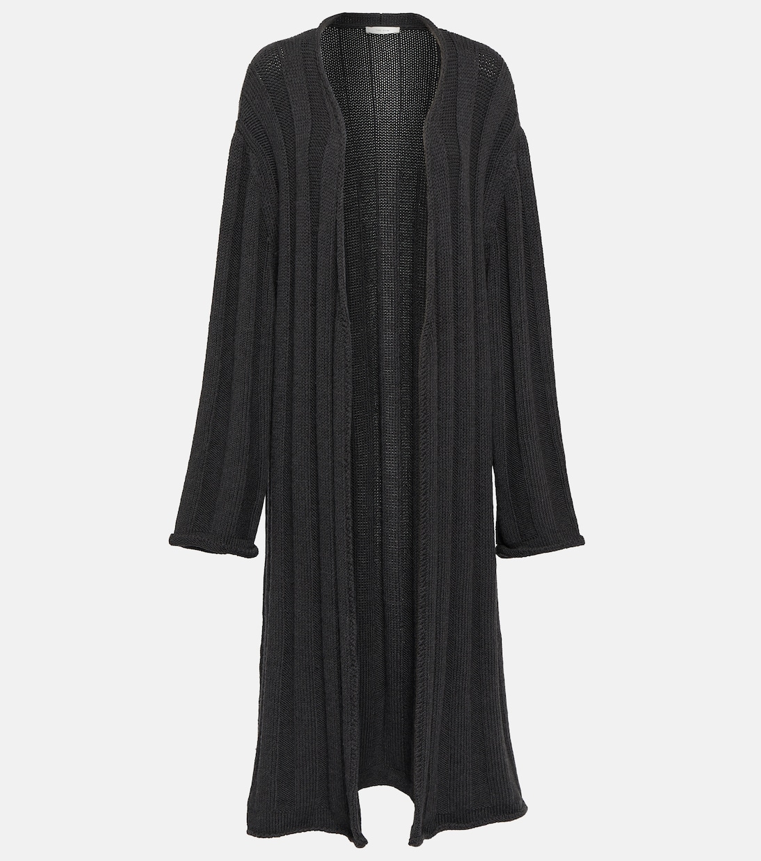 Cardigan in maglia di lana a coste | The Row
