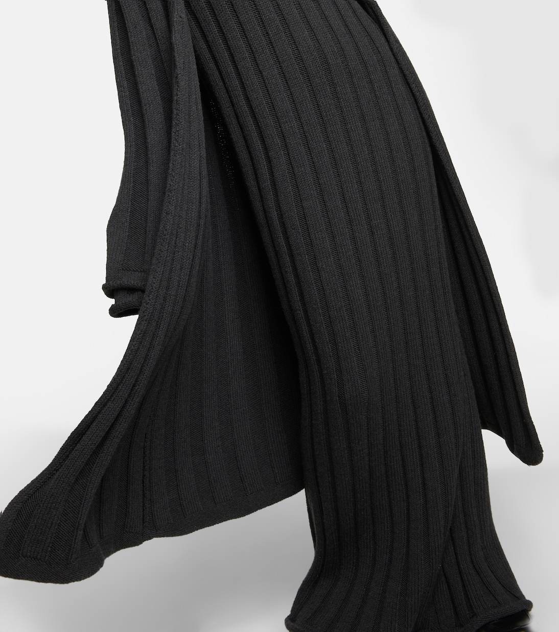 Cardigan in maglia di lana a coste | The Row