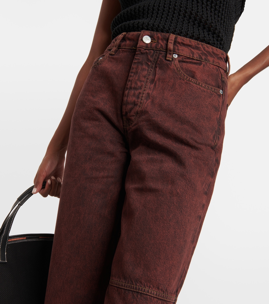 Jeans rectos Izey de tiro alto | Ganni