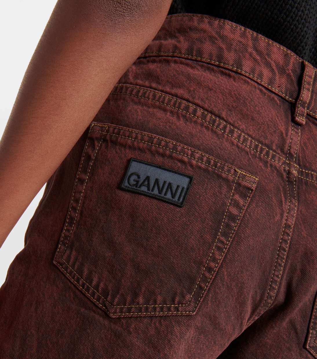 Jeans rectos Izey de tiro alto | Ganni