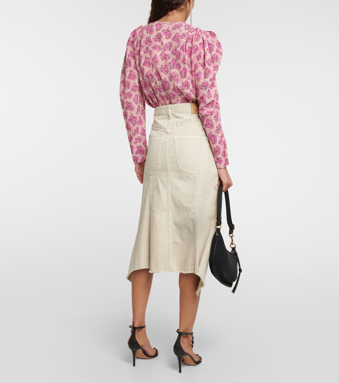 Falda midi Nyda en denim | Isabel Marant