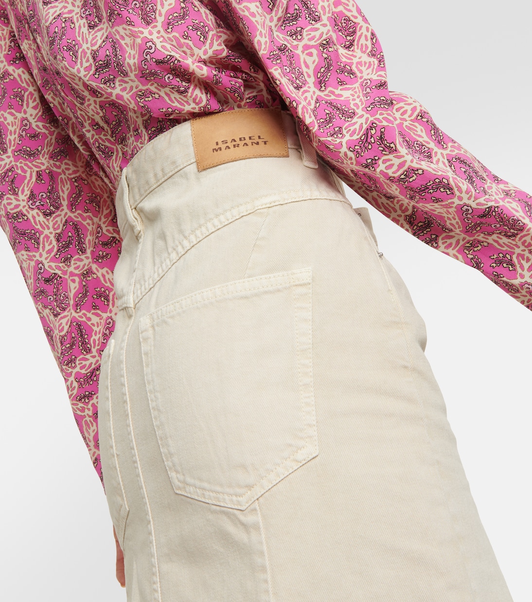 Falda midi Nyda en denim | Isabel Marant