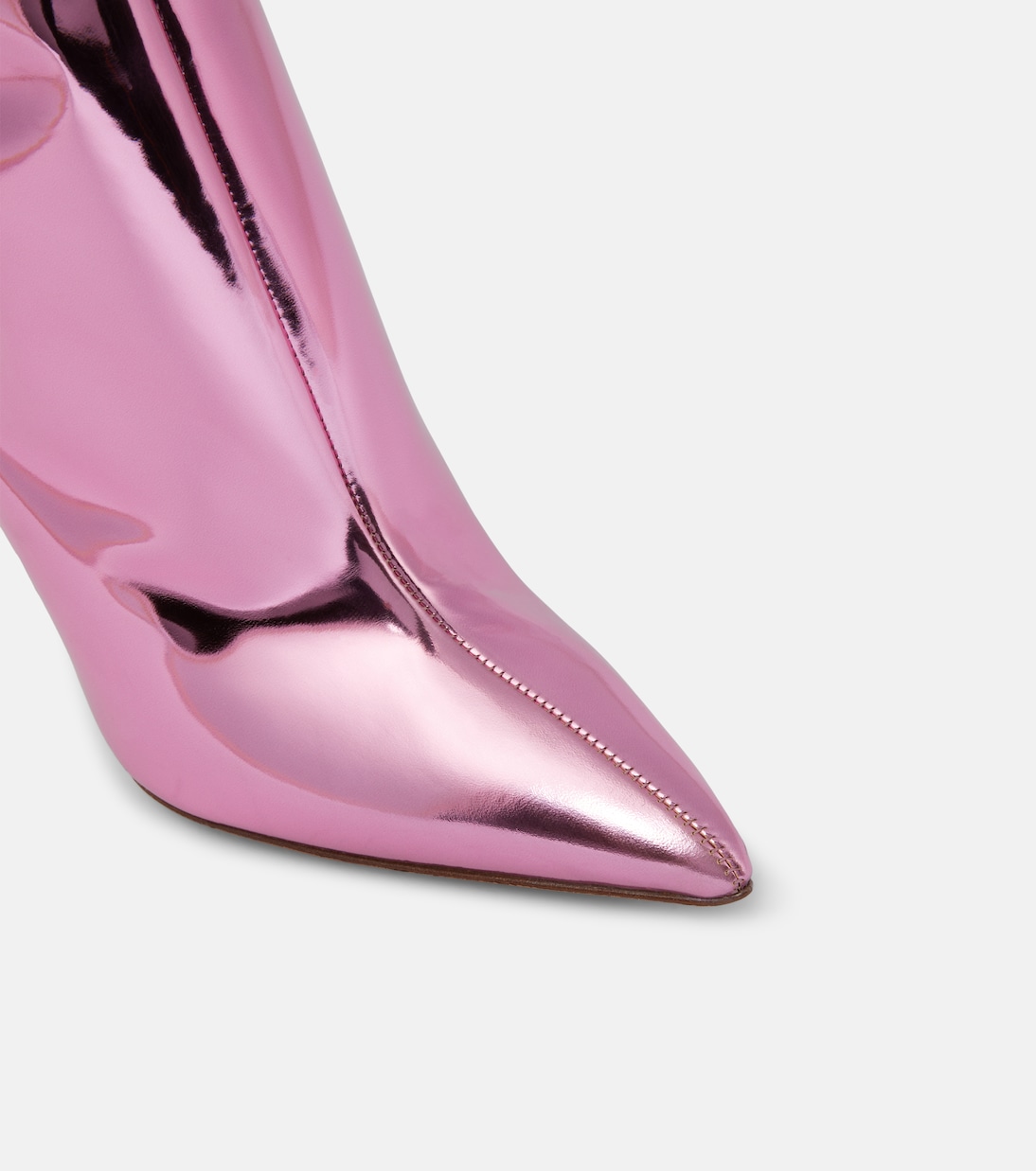 Lidia mirrored leather knee-high boots | Paris Texas