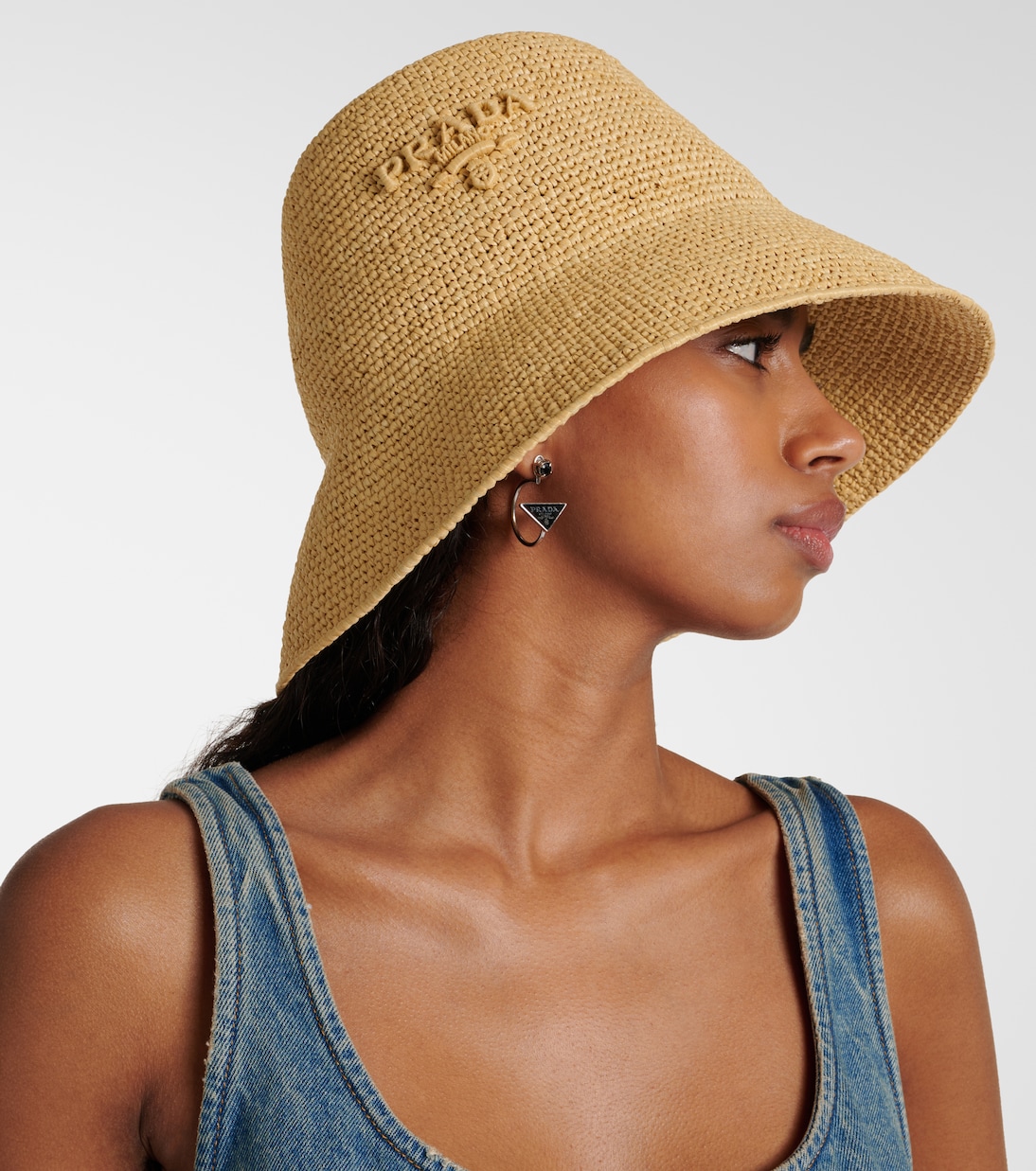 Chapeau en crochet à logo | Prada