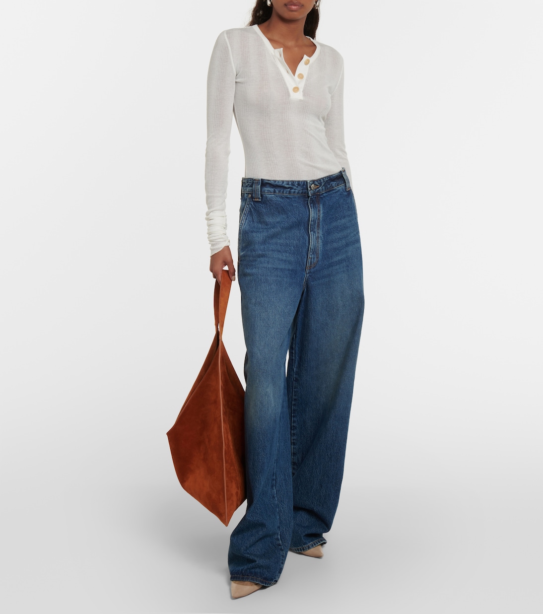 Jean ample Bacall à taille mi-haute | Khaite