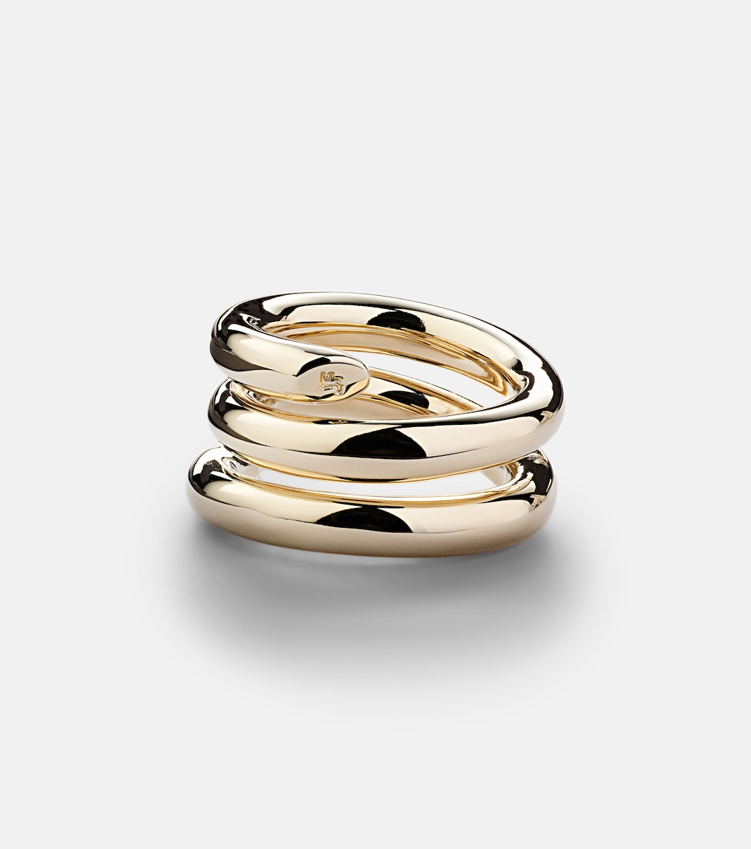 Anello a spirale placcato oro 10kt, stile giovane e moderno di Jennifer Fisher