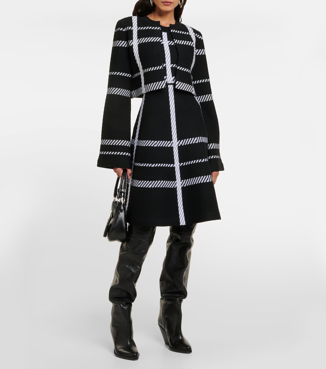 Vestido midi de mezcla de lana a cuadros | Dorothee Schumacher