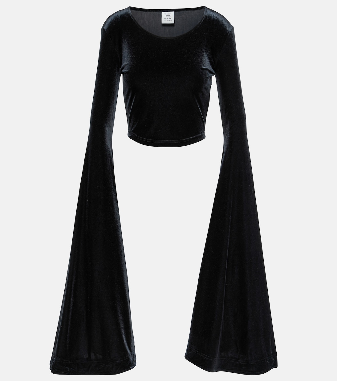 Top raccourci en velours | Vetements