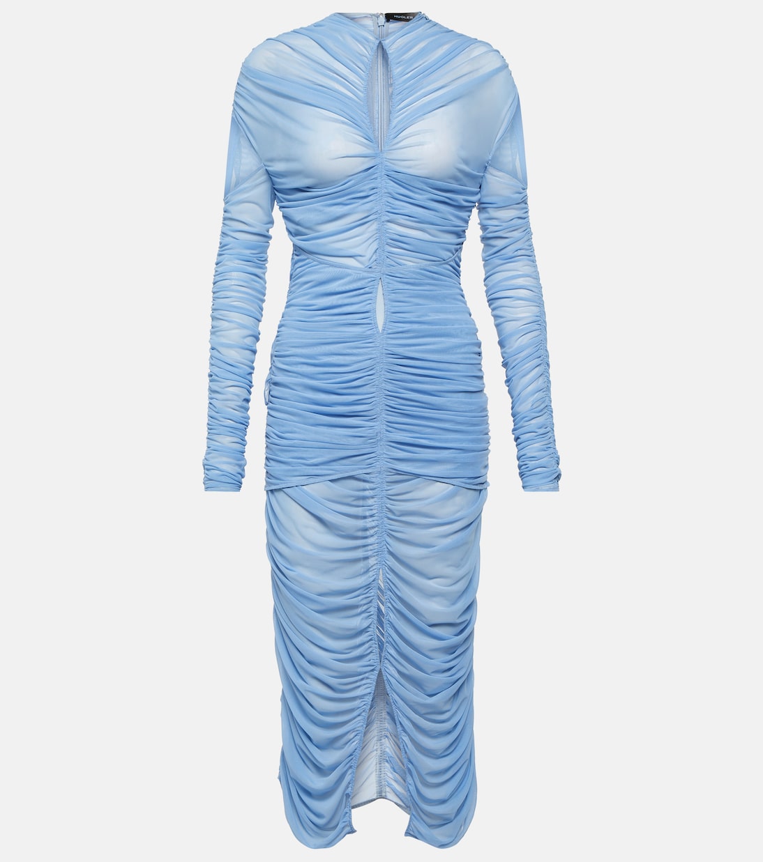 Abito midi drappeggiato in mesh | Mugler