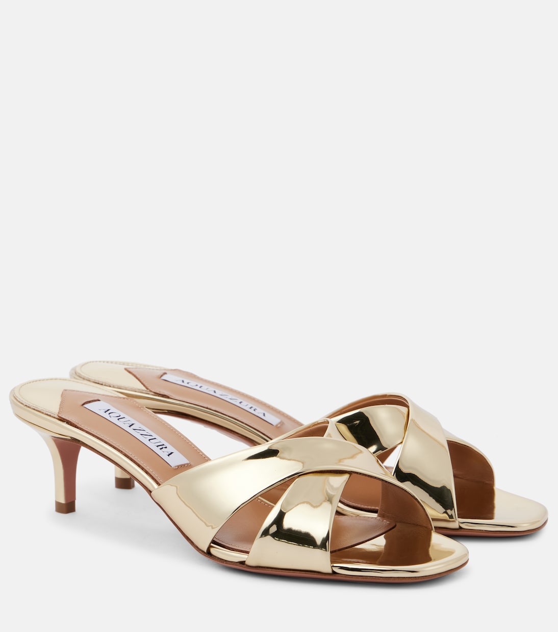 Divine 50 mirrored leather mules | Aquazzura