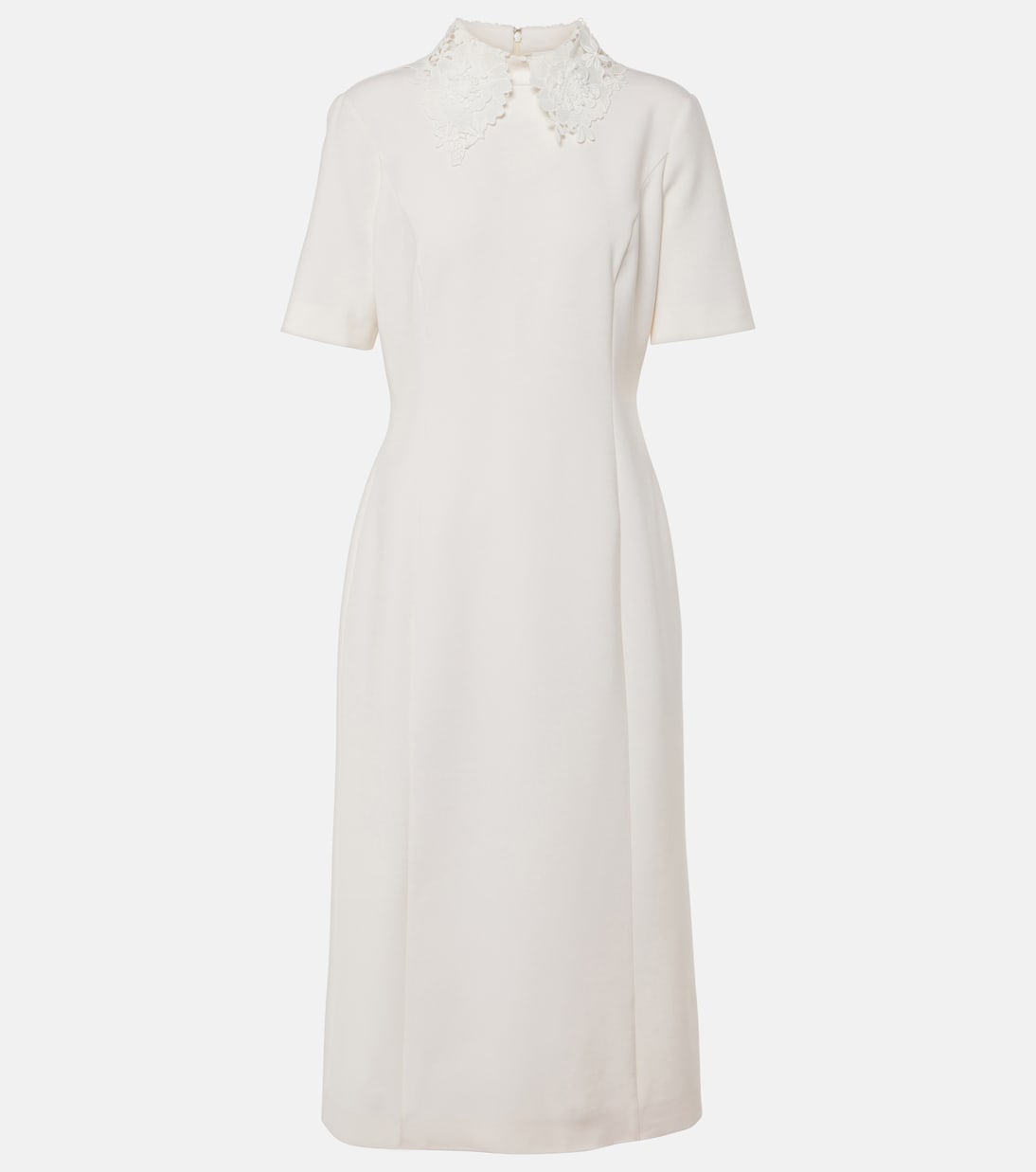 Robe midi en laine mélangée | Oscar de la Renta