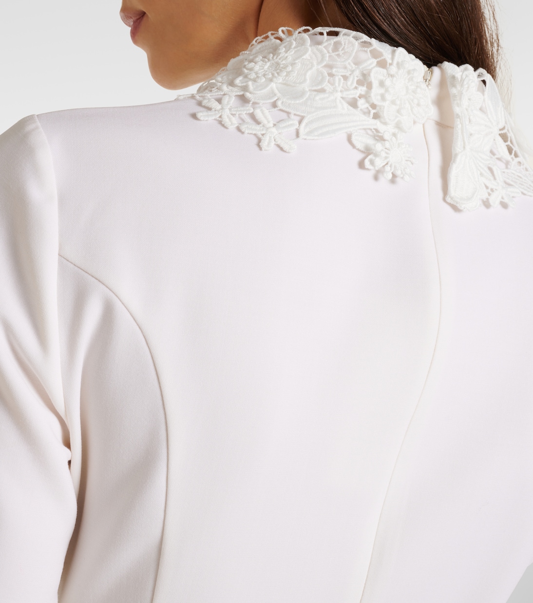 Robe midi en laine mélangée | Oscar de la Renta