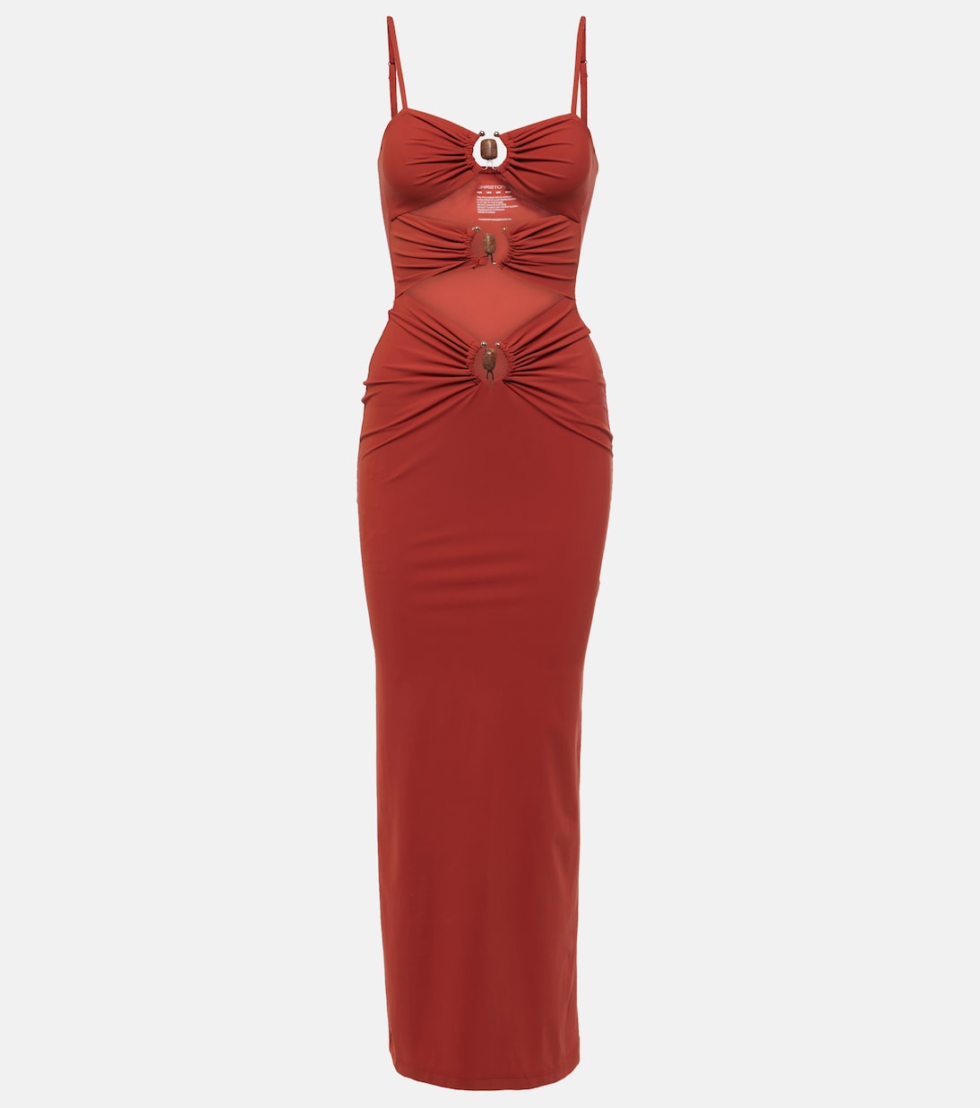 Vestido largo Crystal Orbit con abertura | Christopher Esber