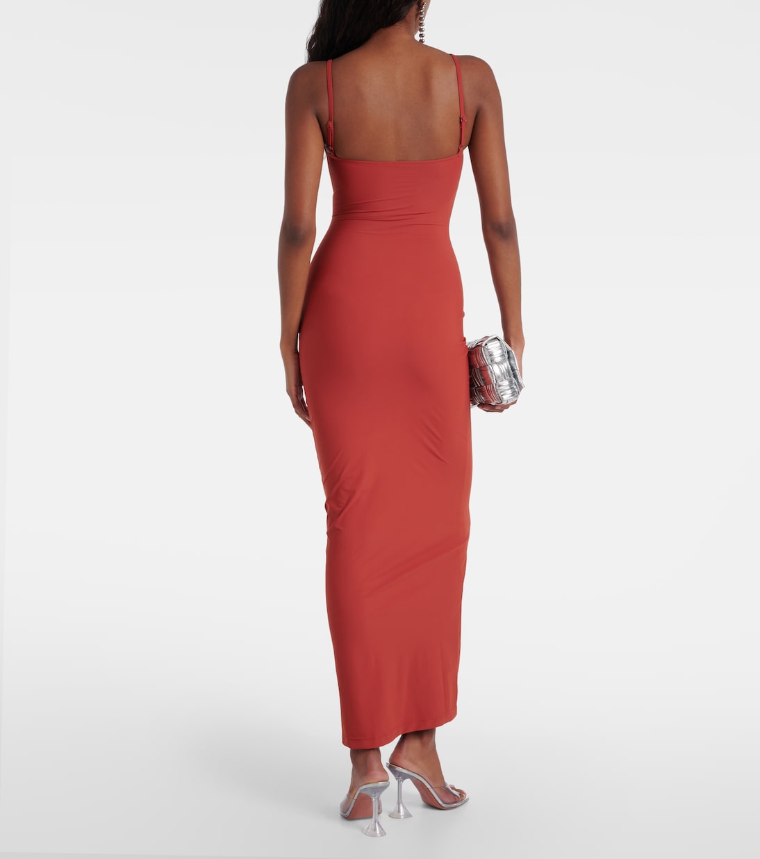 Vestido largo Crystal Orbit con abertura | Christopher Esber