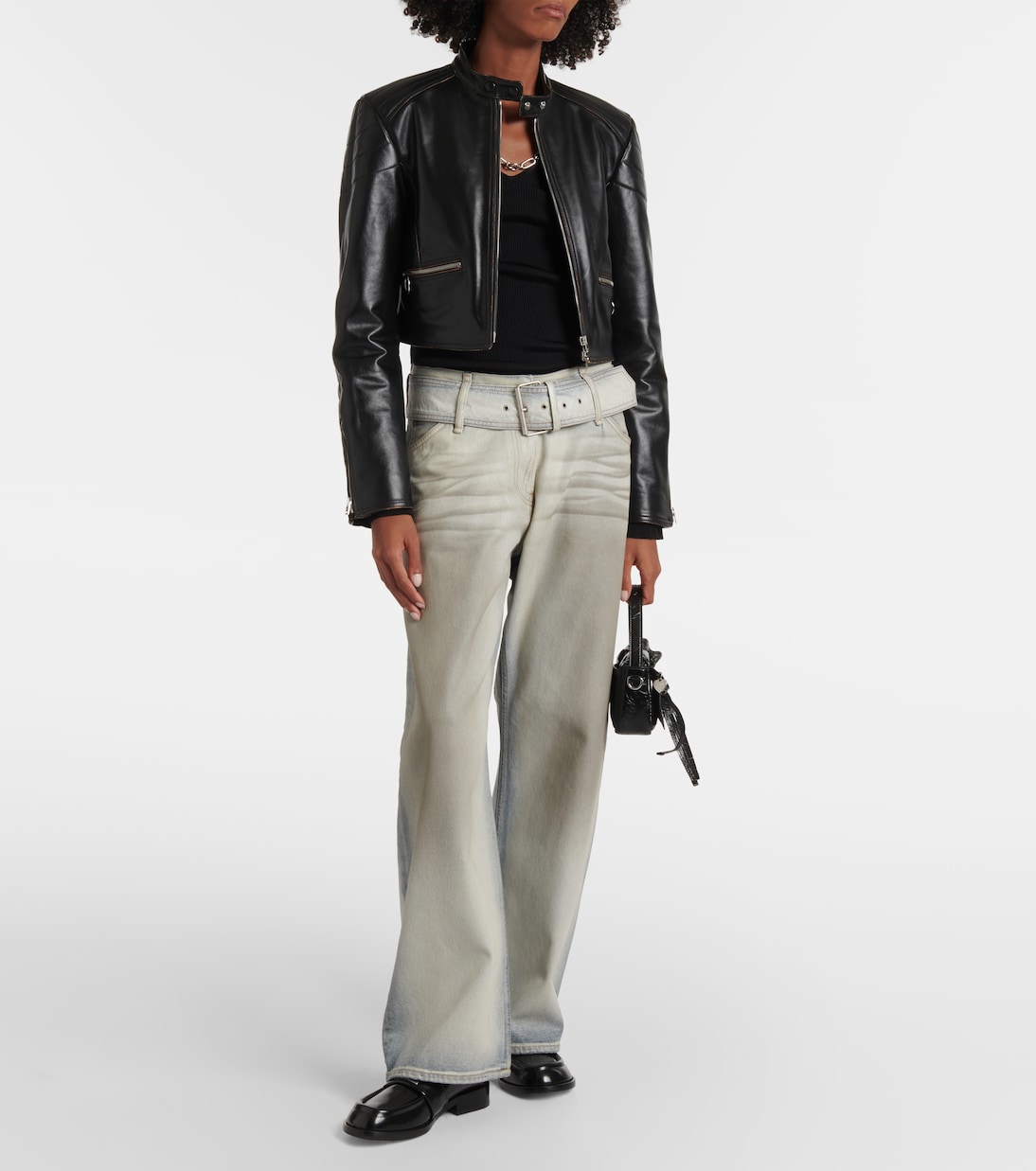 Mocassins en cuir à logo | Acne Studios