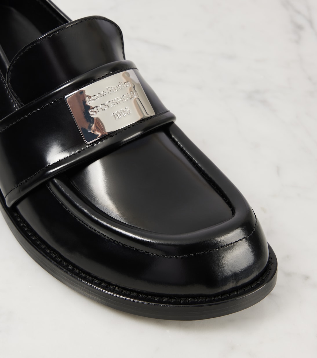Mocassins en cuir à logo | Acne Studios