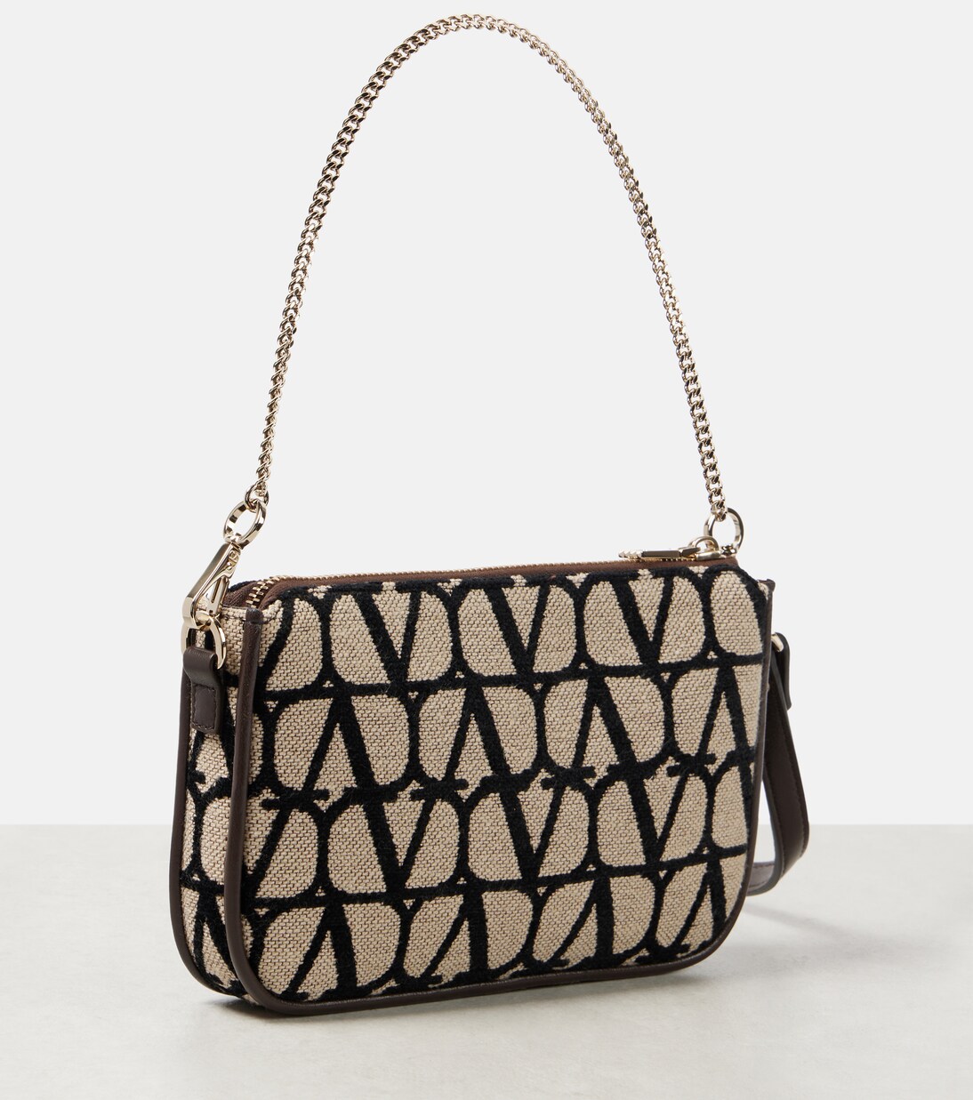 【VALENTINO】ICONOGRAPHE MINI CROSSBODY BAG Valentino Garavani Black Iconographe Mini Crossbody Bag