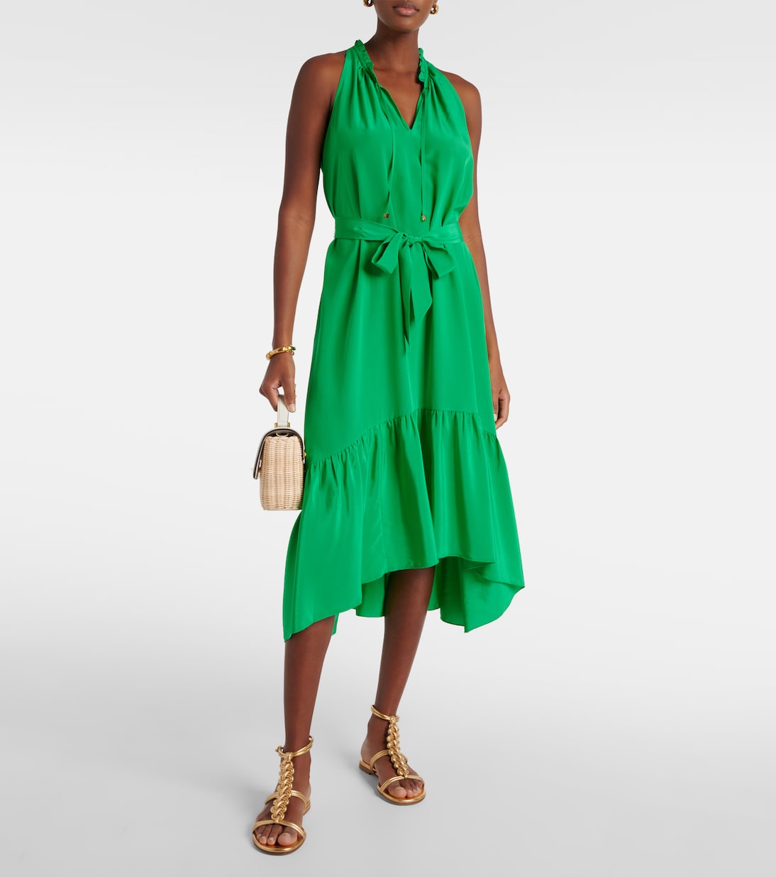 Midikleid Chamarel aus Crêpe de Chine aus Seide | Heidi Klein