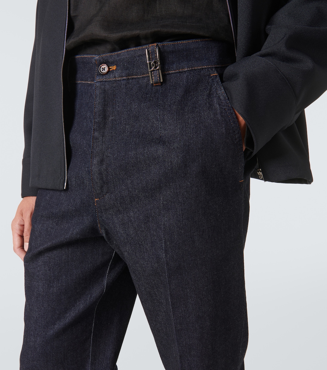 Pantalones rectos con DG y logo | Dolce&Gabbana