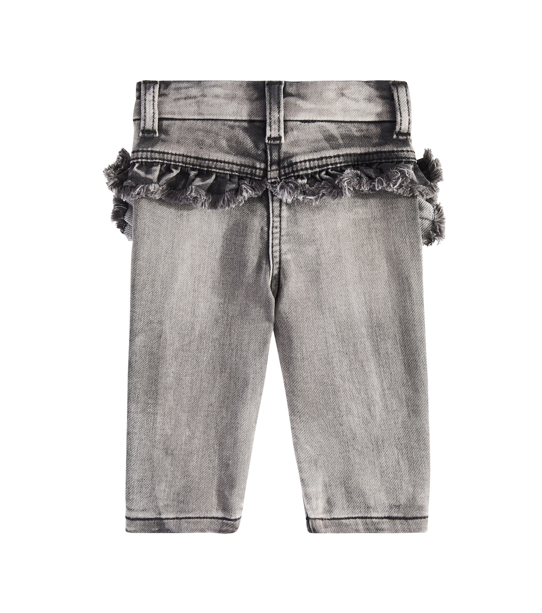 Baby embroidered ruffled jeans | Monnalisa