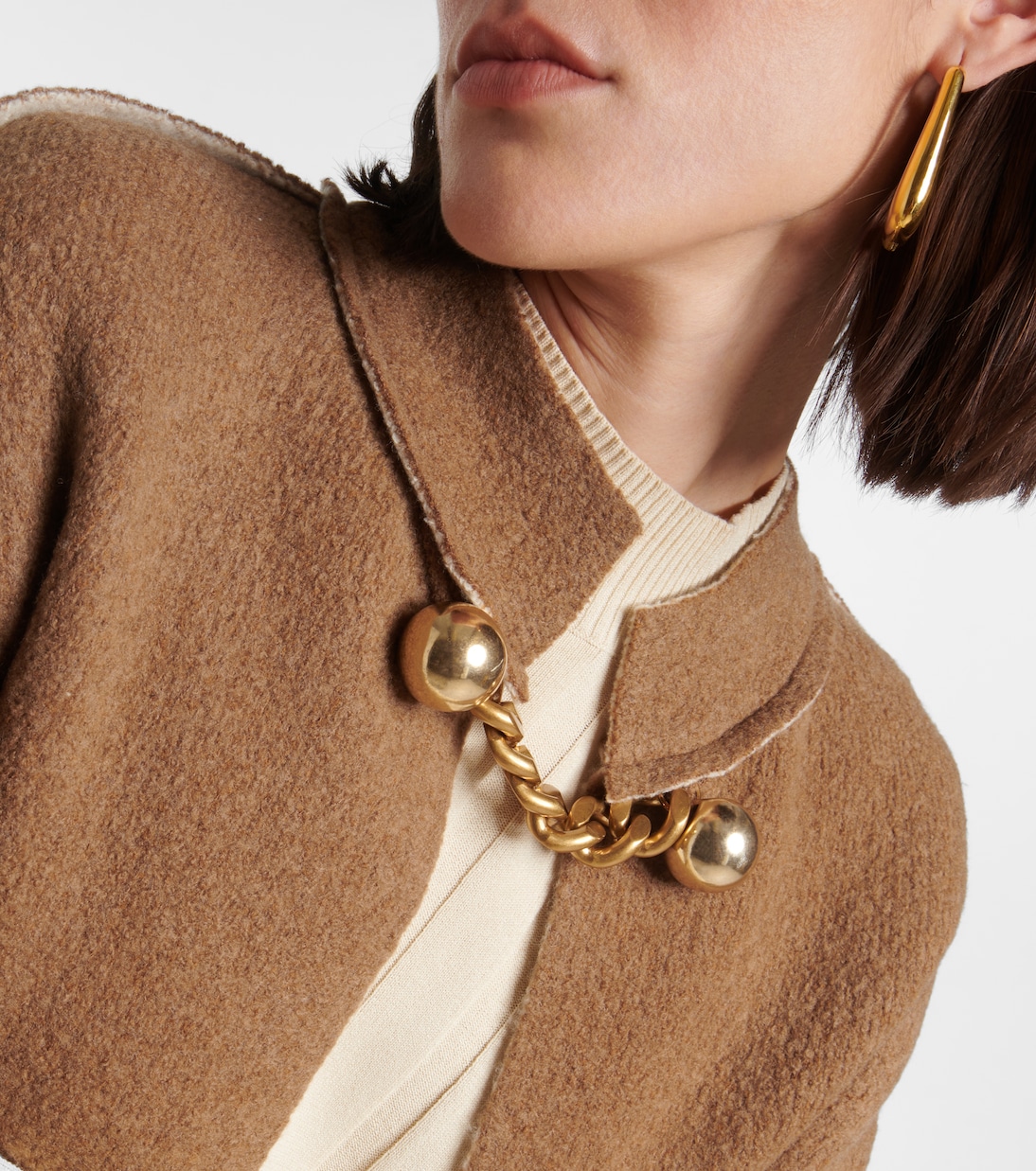 Mantella in bouclé di misto lana  | Stella McCartney