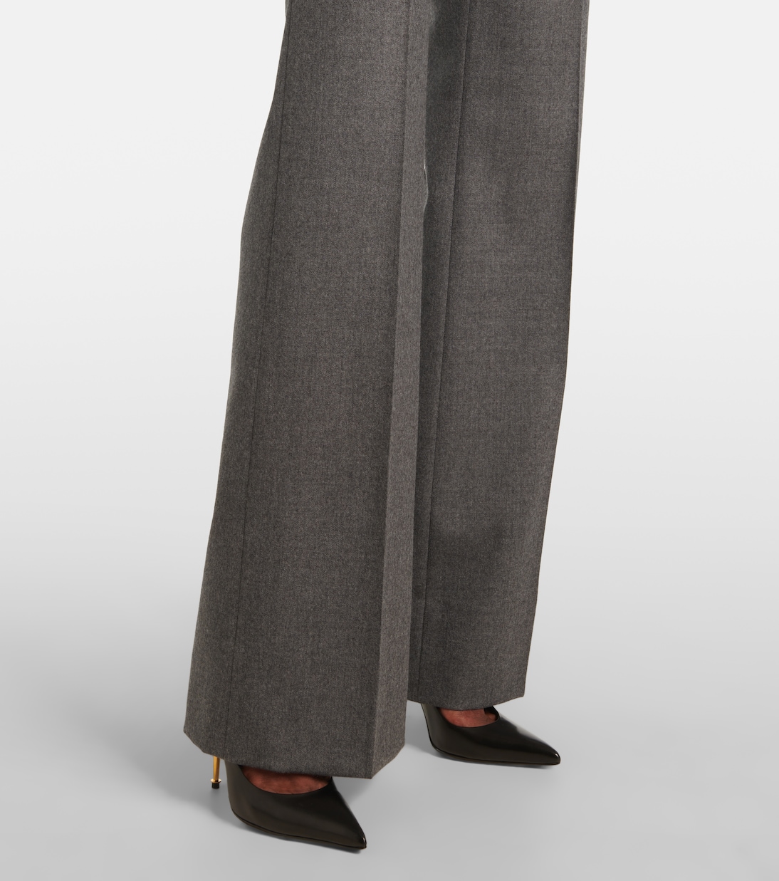 High-rise wool twill bootcut pants | Tom Ford